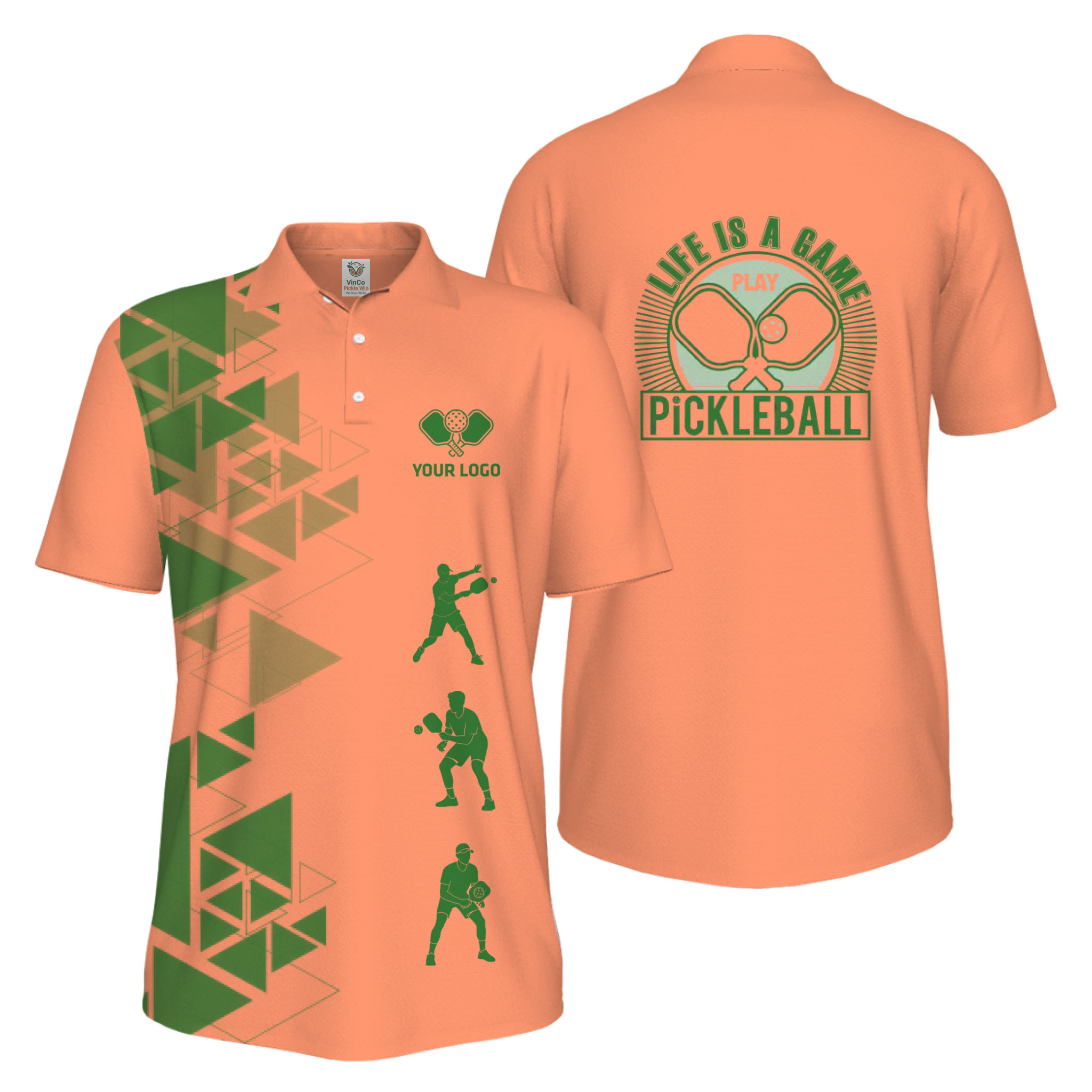 Picklewin Custom Pickleball Life Is A Game UV Protection Men Polo Shirt