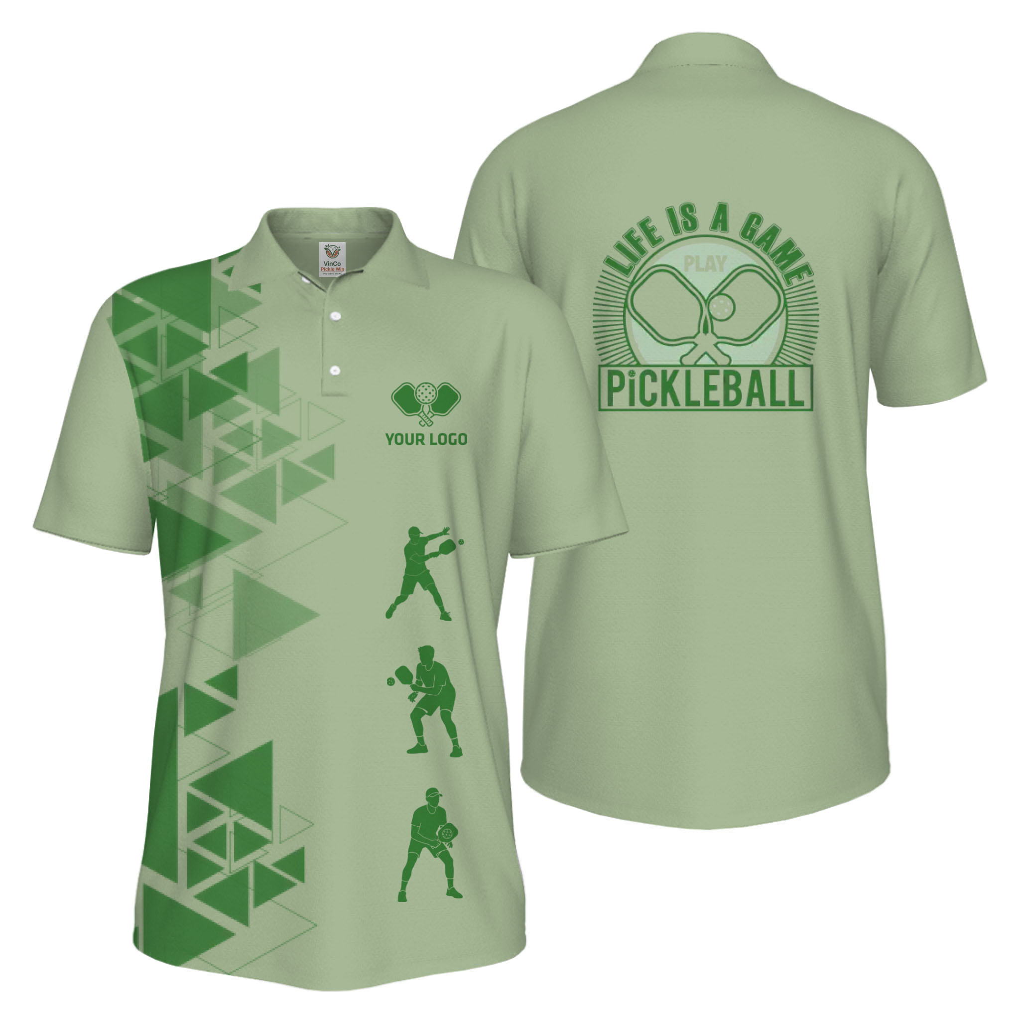 Picklewin Custom Pickleball Life Is A Game UV Protection Men Polo Shirt