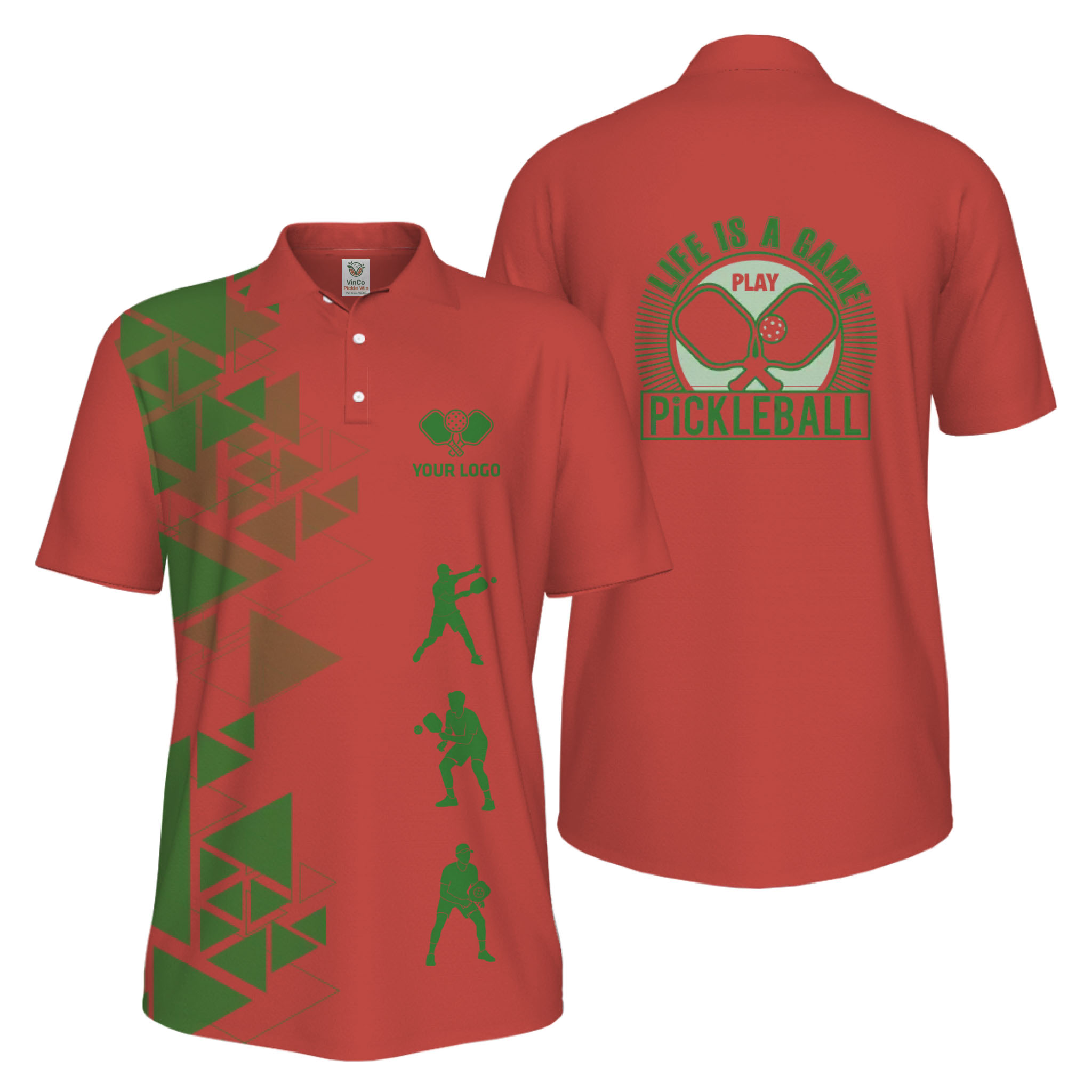 Picklewin Custom Pickleball Life Is A Game UV Protection Men Polo Shirt