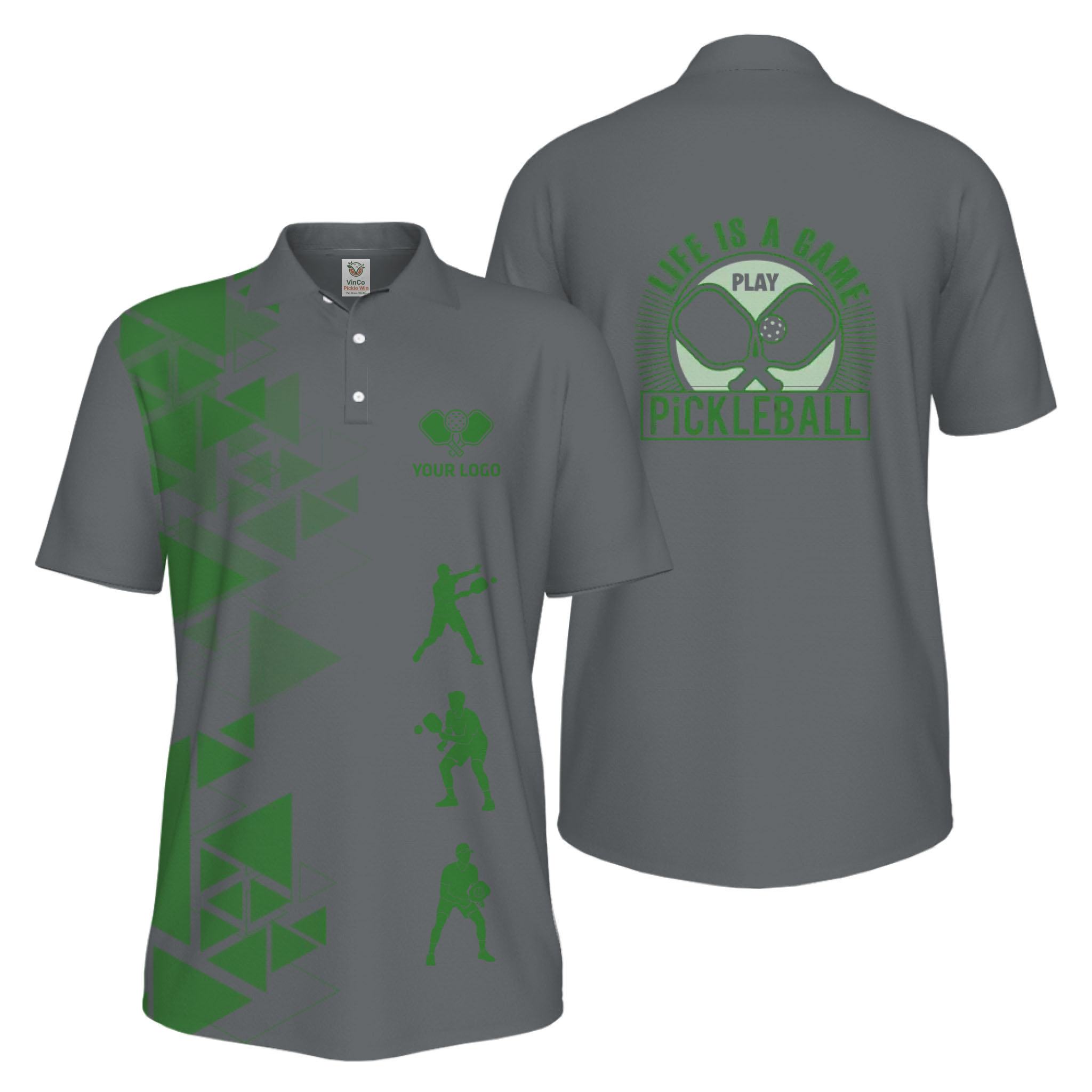 Picklewin Custom Pickleball Life Is A Game UV Protection Men Polo Shirt