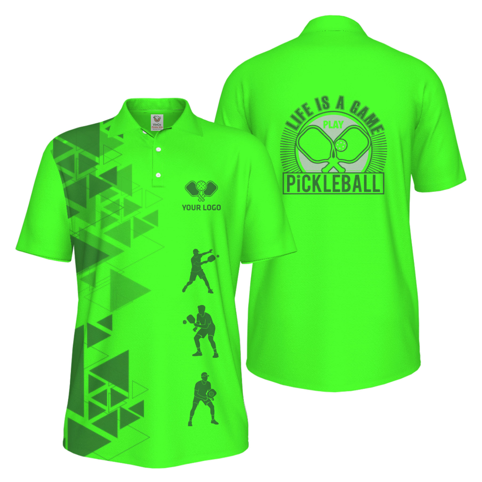 Picklewin Custom Pickleball Life Is A Game UV Protection Men Polo Shirt