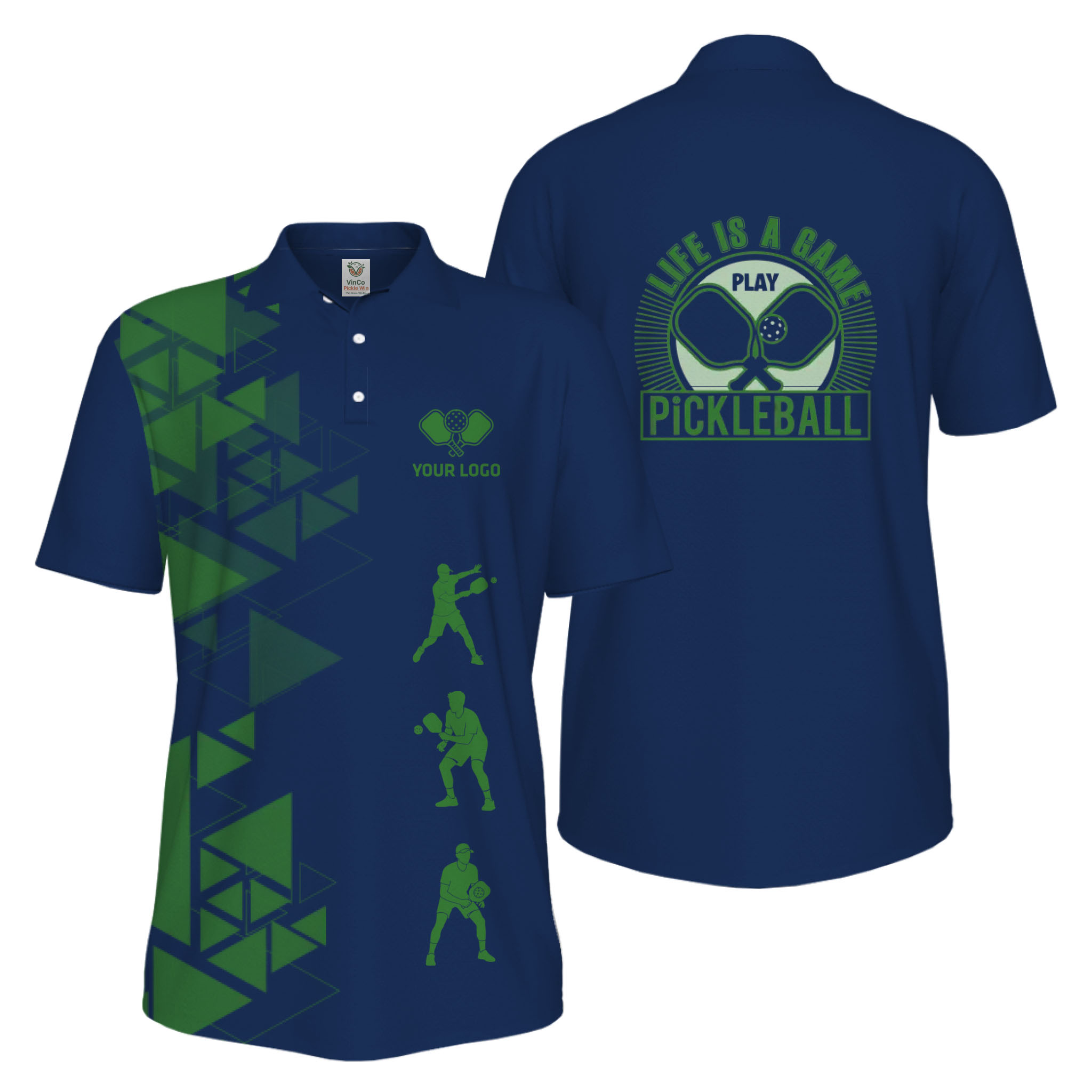Picklewin Custom Pickleball Life Is A Game UV Protection Men Polo Shirt
