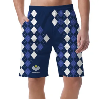 Picklewin Custom Pickleball Logo Caro Men's Short Pants 