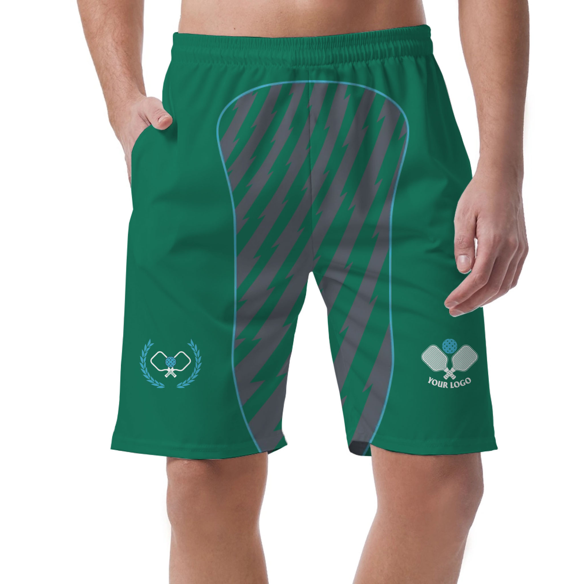 Picklewin Custom Pickleball Logo Men's Short Pants Live Preview