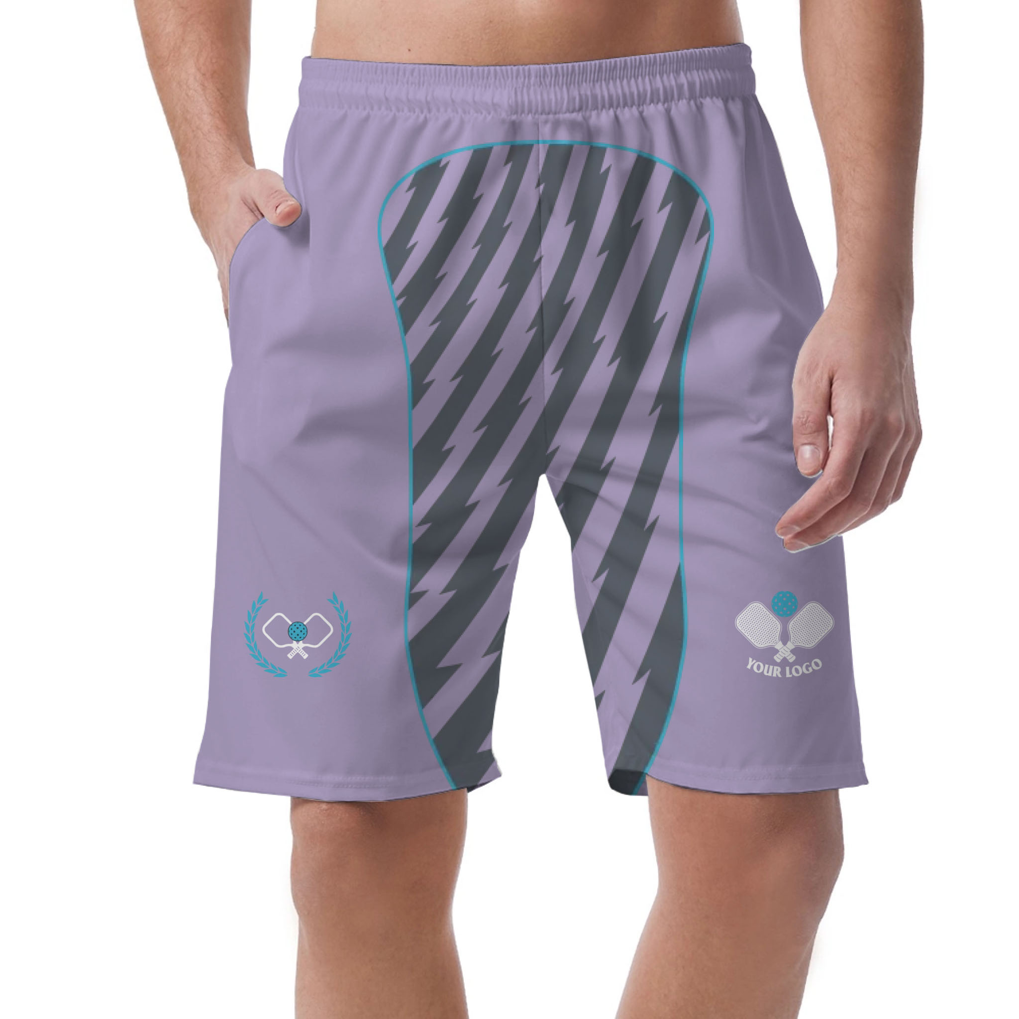 Picklewin Custom Pickleball Logo Men's Short Pants Live Preview