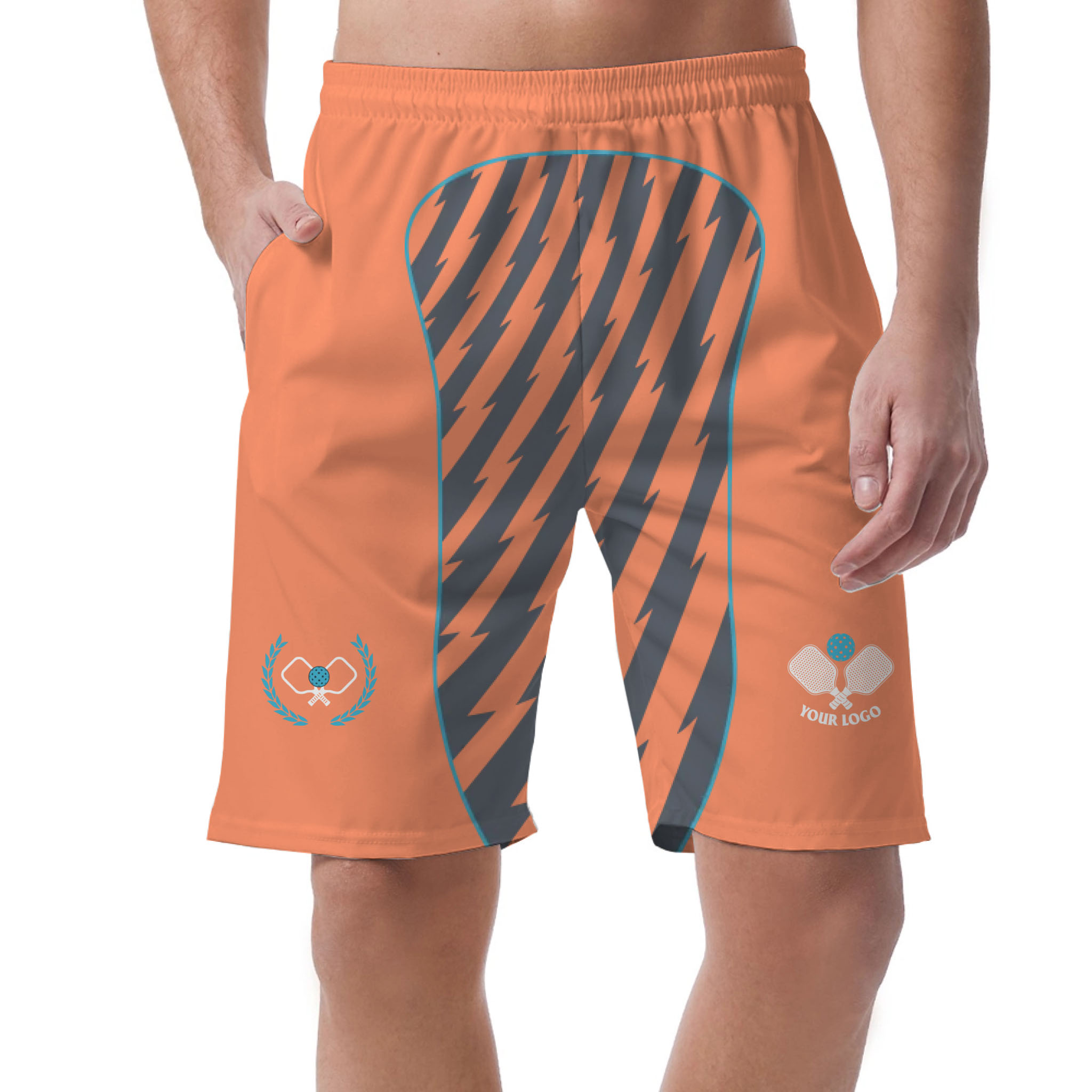 Picklewin Custom Pickleball Logo Men's Short Pants Live Preview