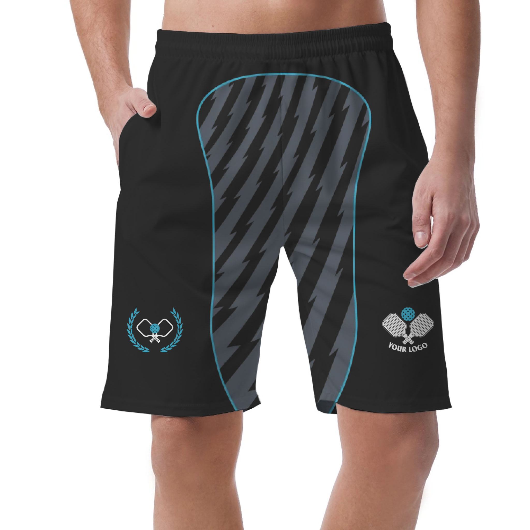 Picklewin Custom Pickleball Logo Men's Short Pants Live Preview