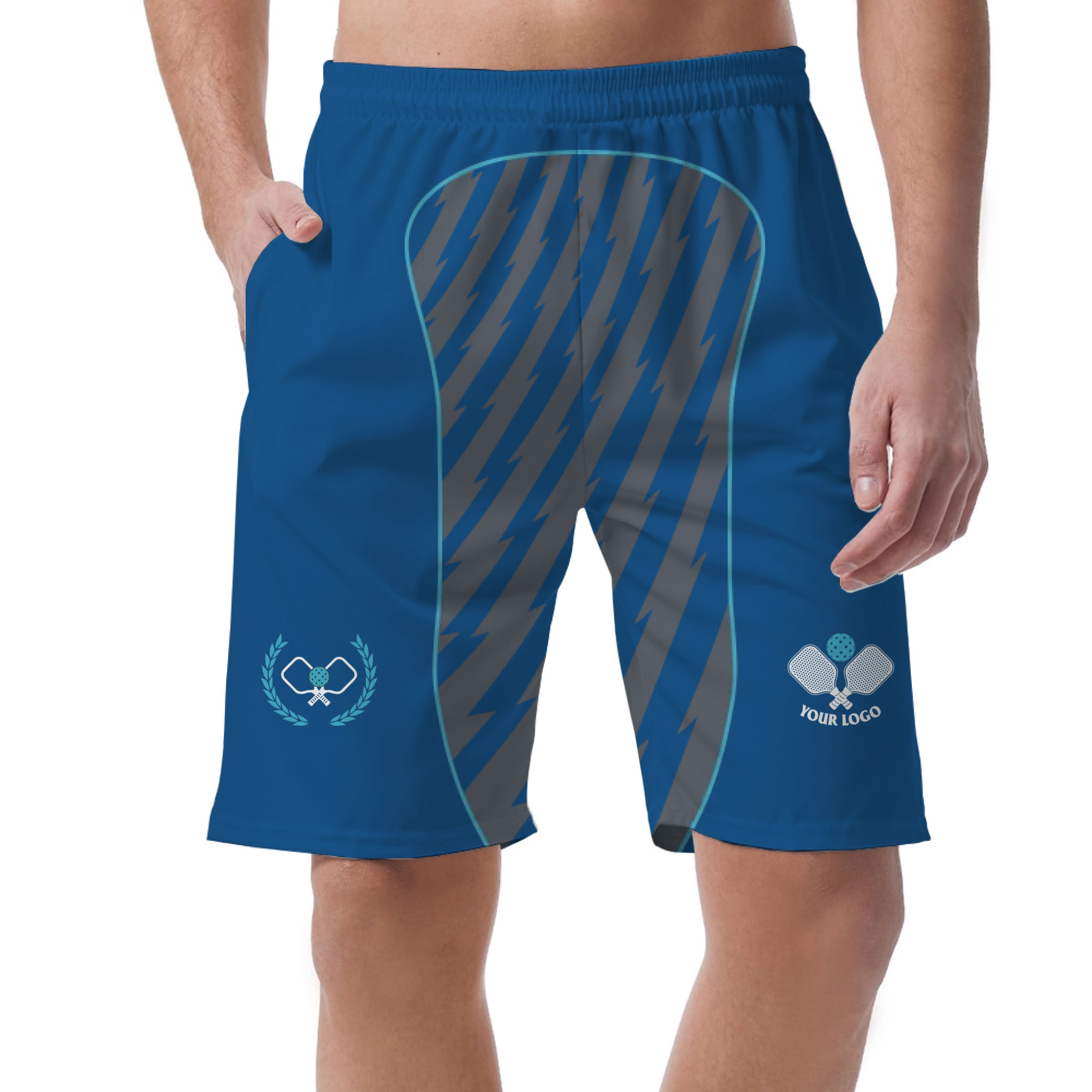 Picklewin Custom Pickleball Logo Men's Short Pants Live Preview