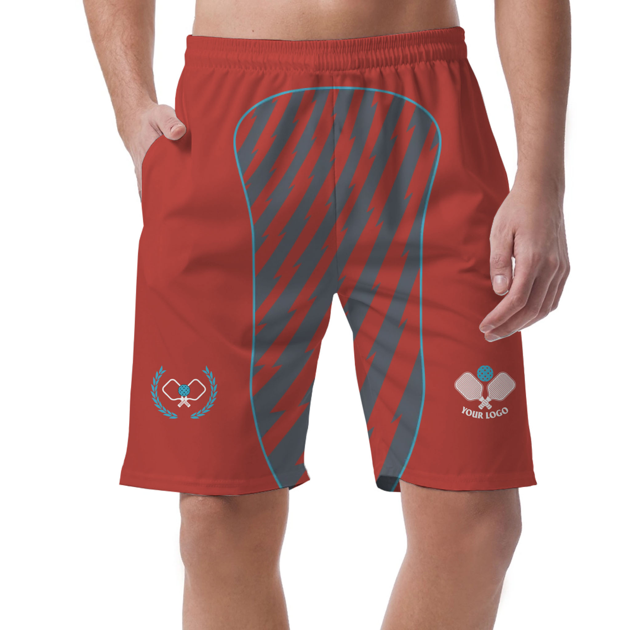 Picklewin Custom Pickleball Logo Men's Short Pants Live Preview