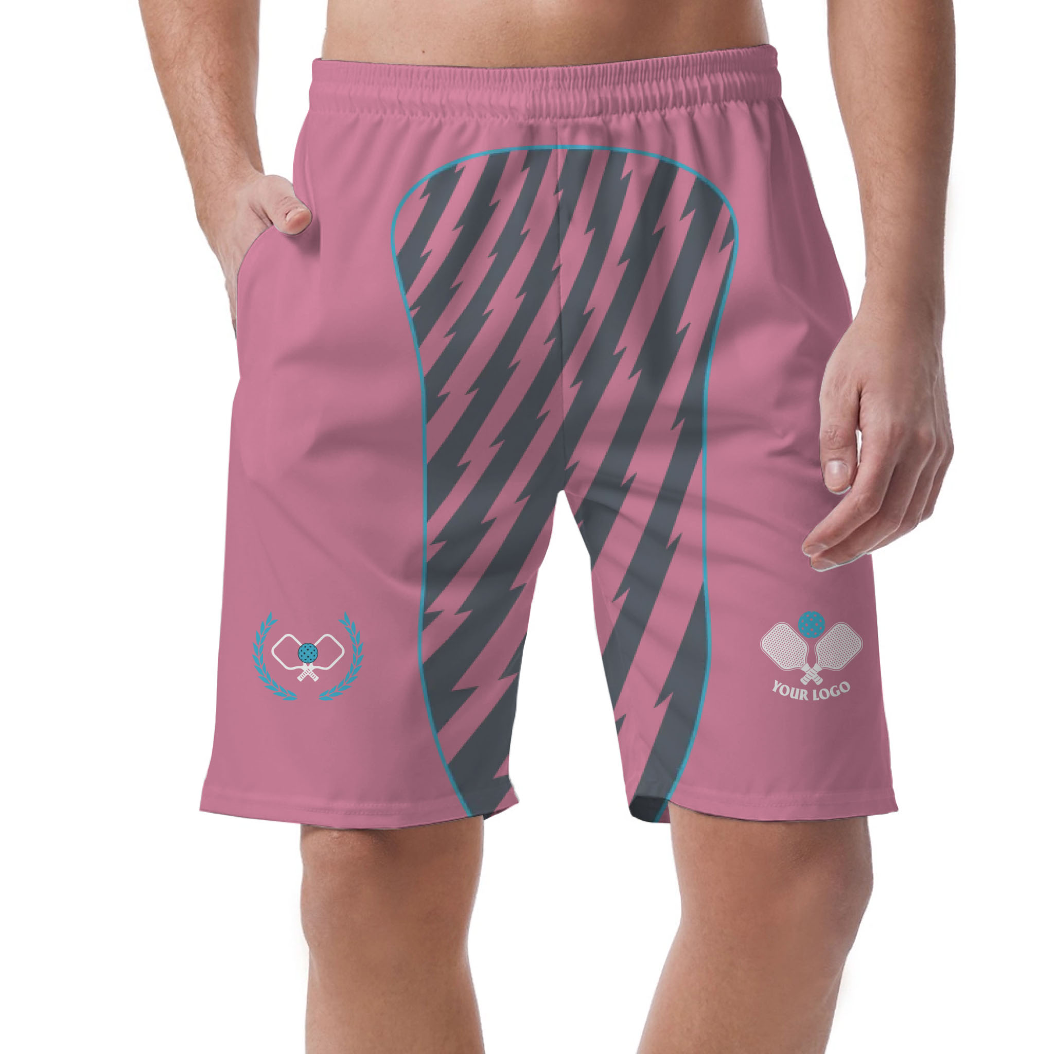 Picklewin Custom Pickleball Logo Men's Short Pants Live Preview