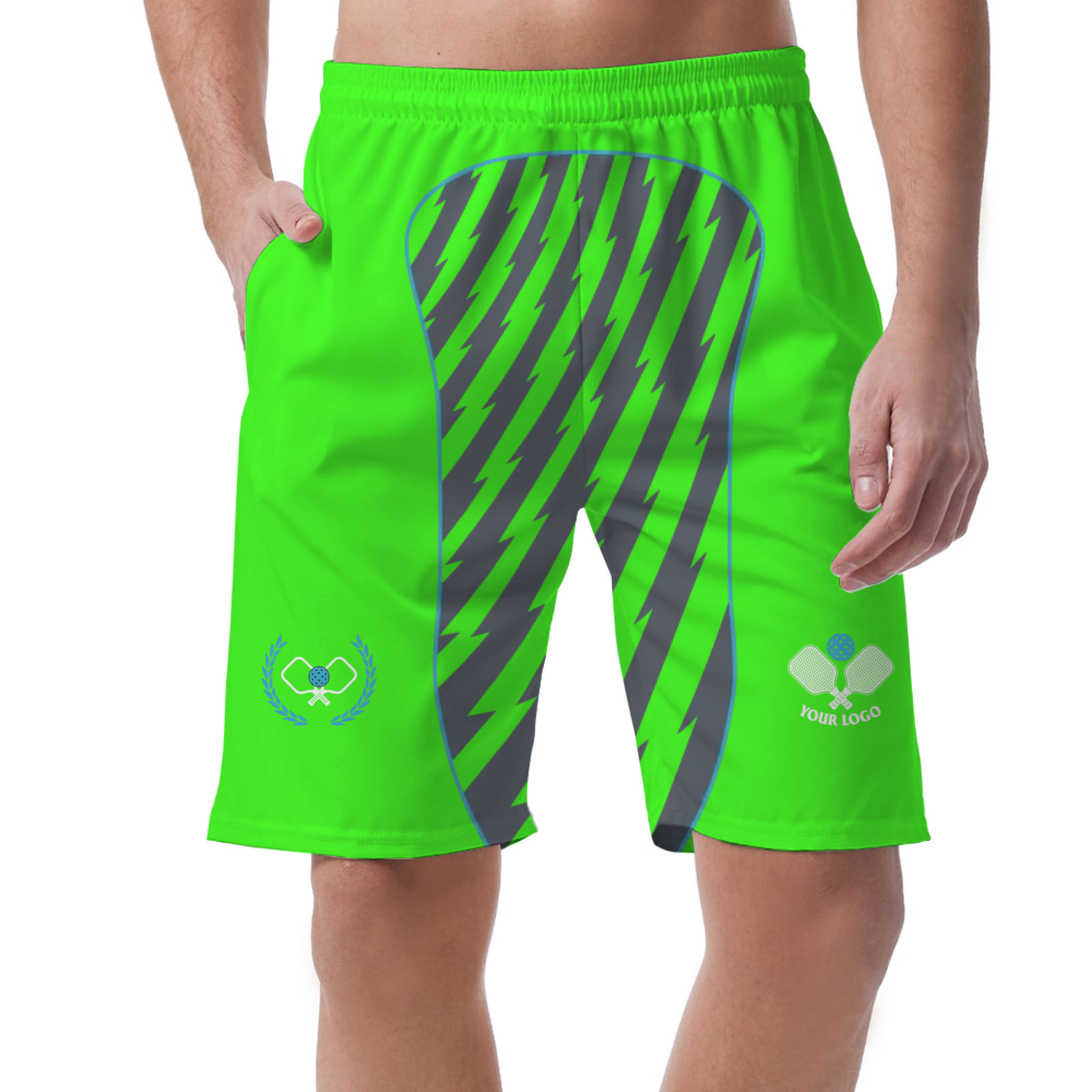 Picklewin Custom Pickleball Logo Men's Short Pants Live Preview