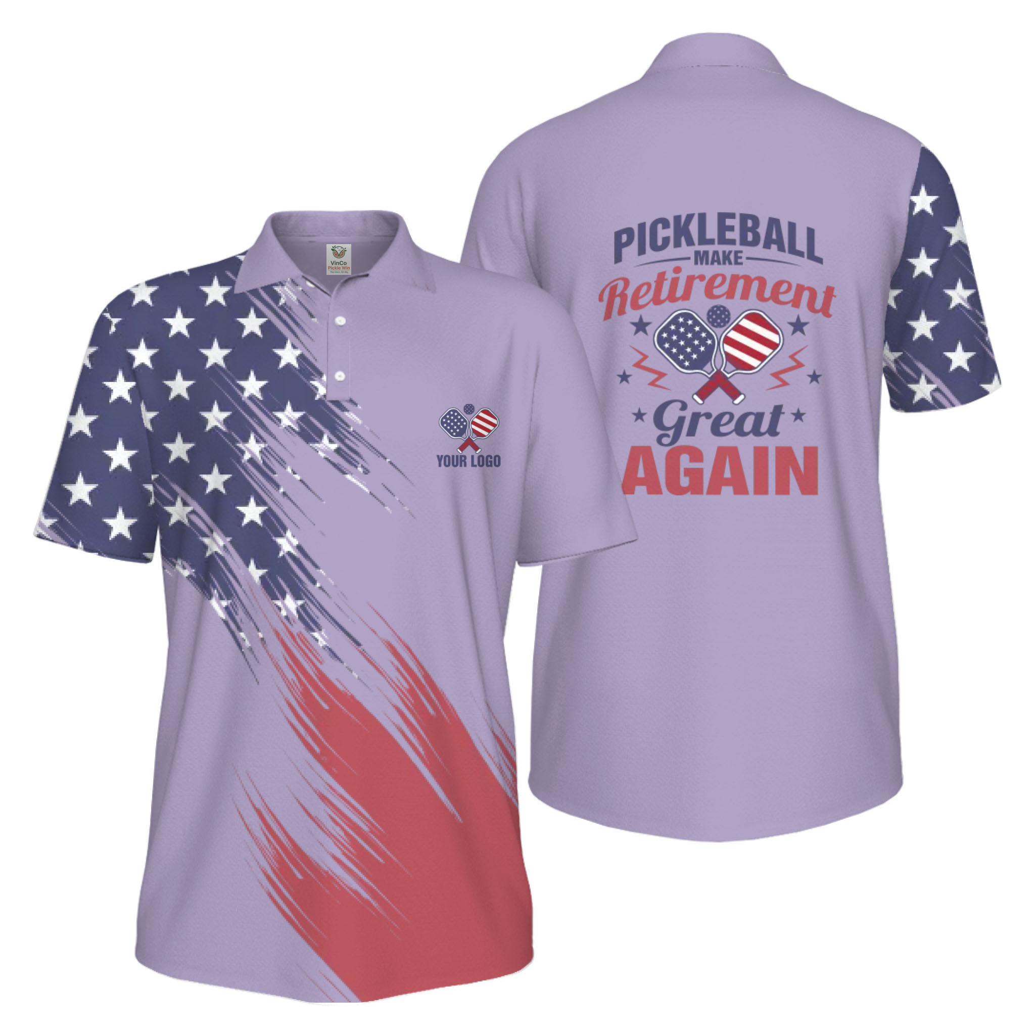 Picklewin Custom Pickleball Make Retirement Great Again Men's UV Protection Polo Shirt