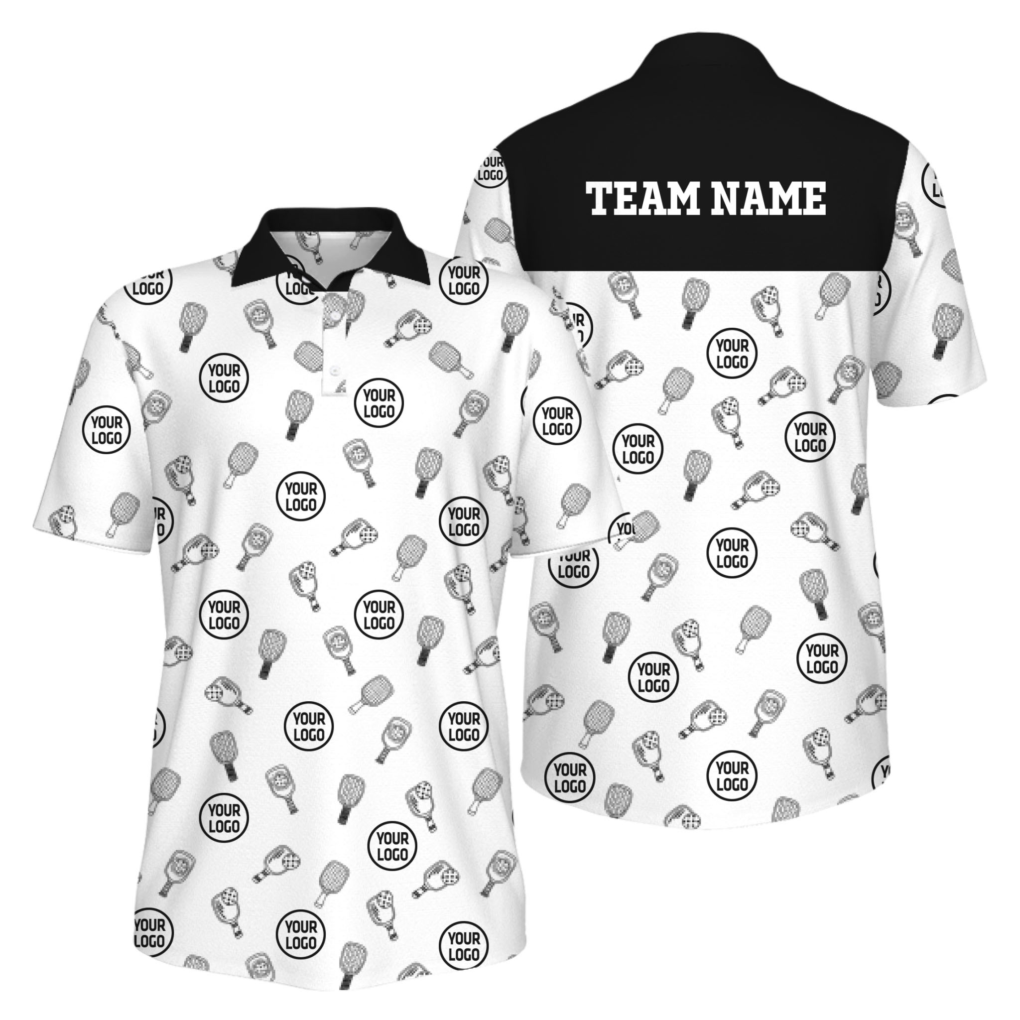Picklewin Custom Pickleball Polo Shirt For Men With Logos And Preview