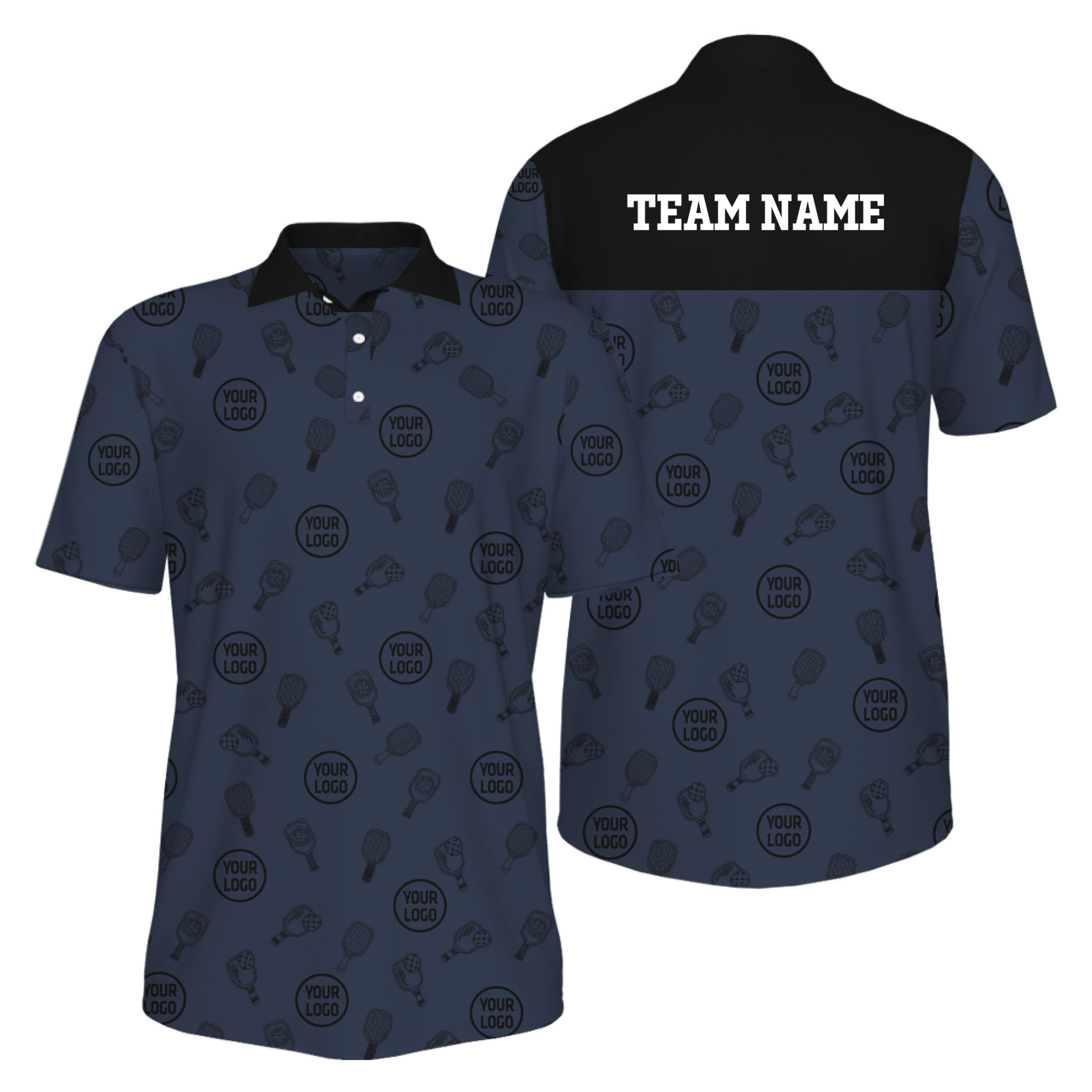 Picklewin Custom Pickleball Polo Shirt For Men With Logos And Preview