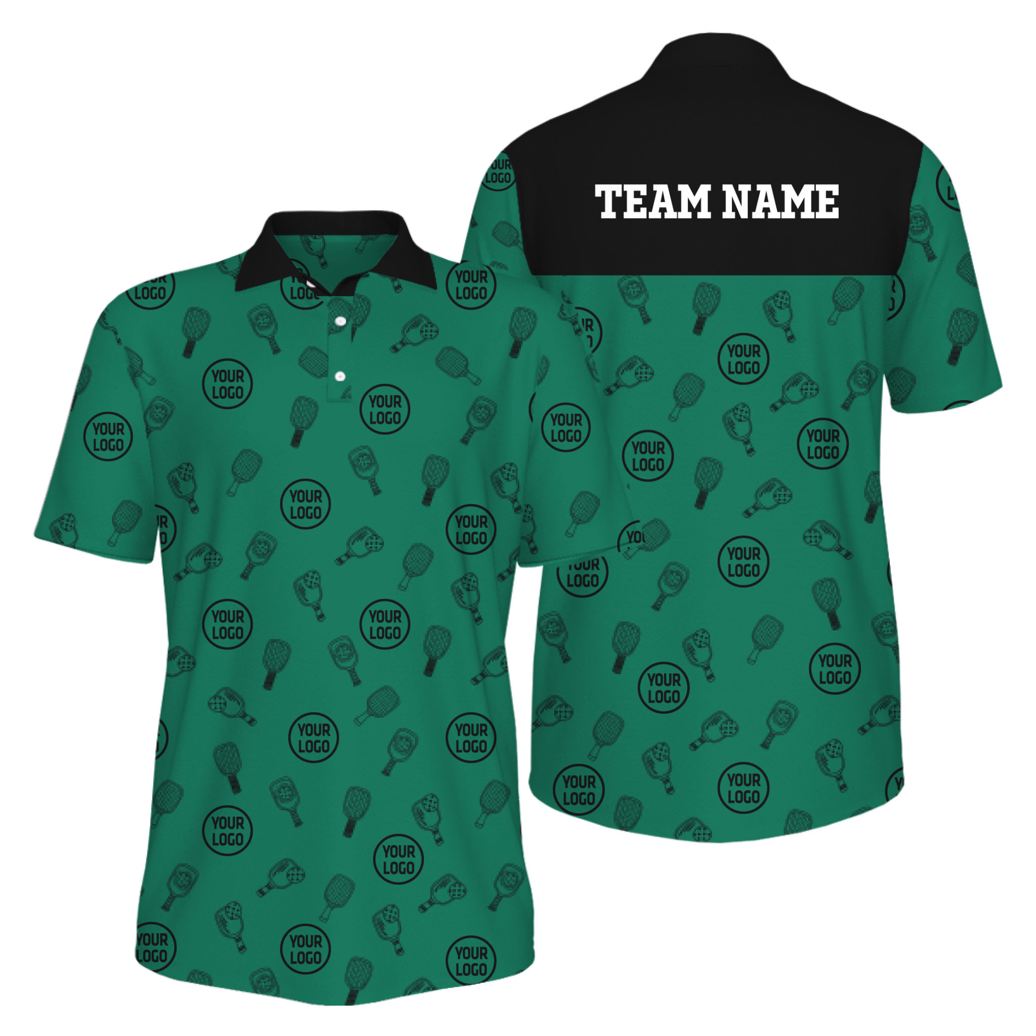 Picklewin Custom Pickleball Polo Shirt For Men With Logos And Preview