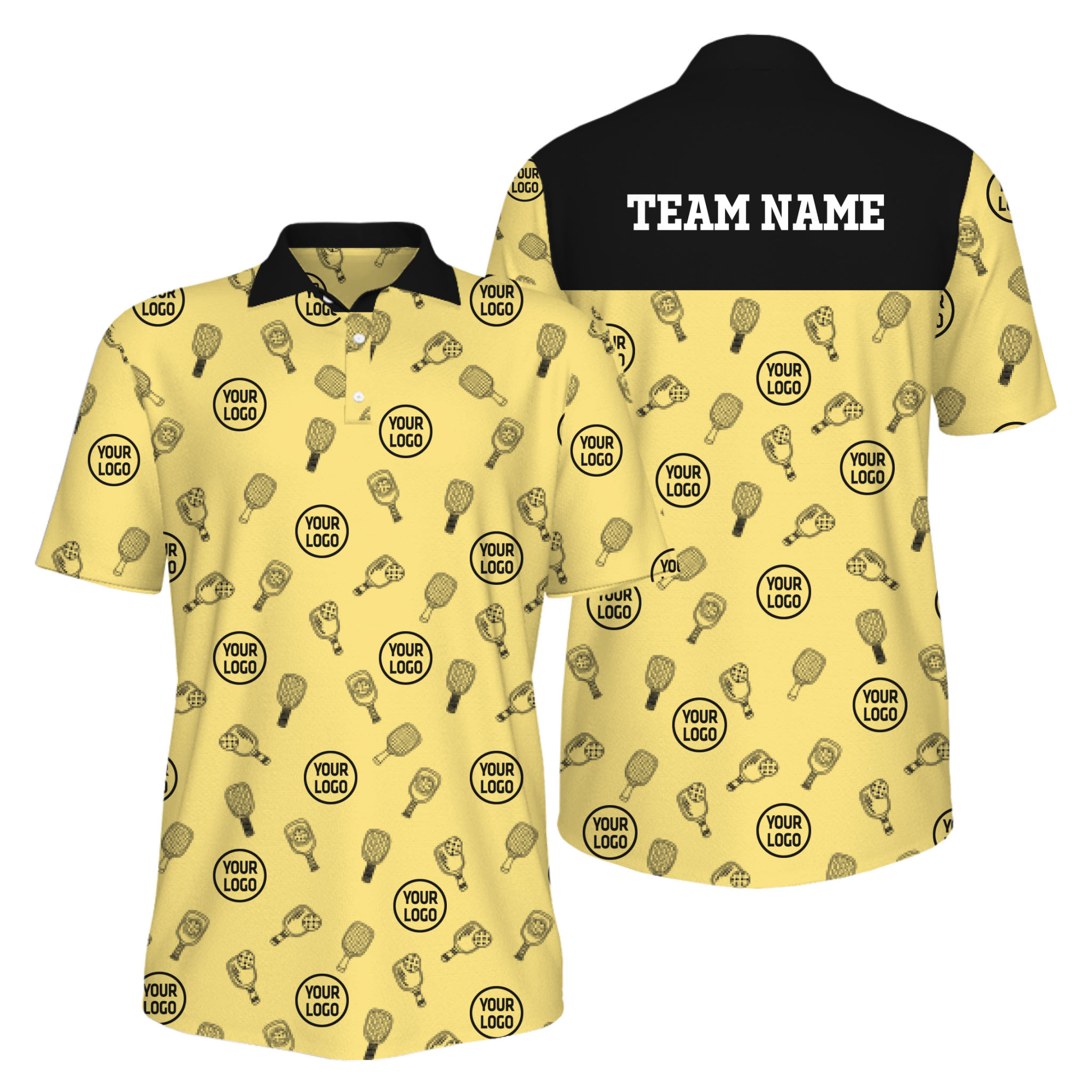 Picklewin Custom Pickleball Polo Shirt For Men With Logos And Preview