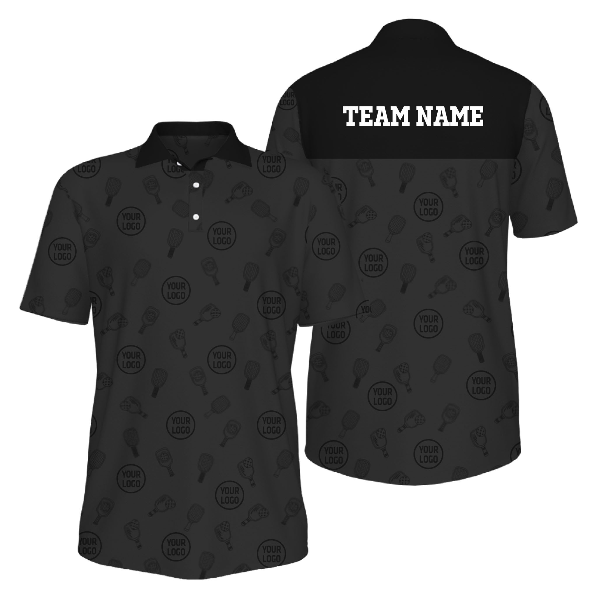 Picklewin Custom Pickleball Polo Shirt For Men With Logos And Preview