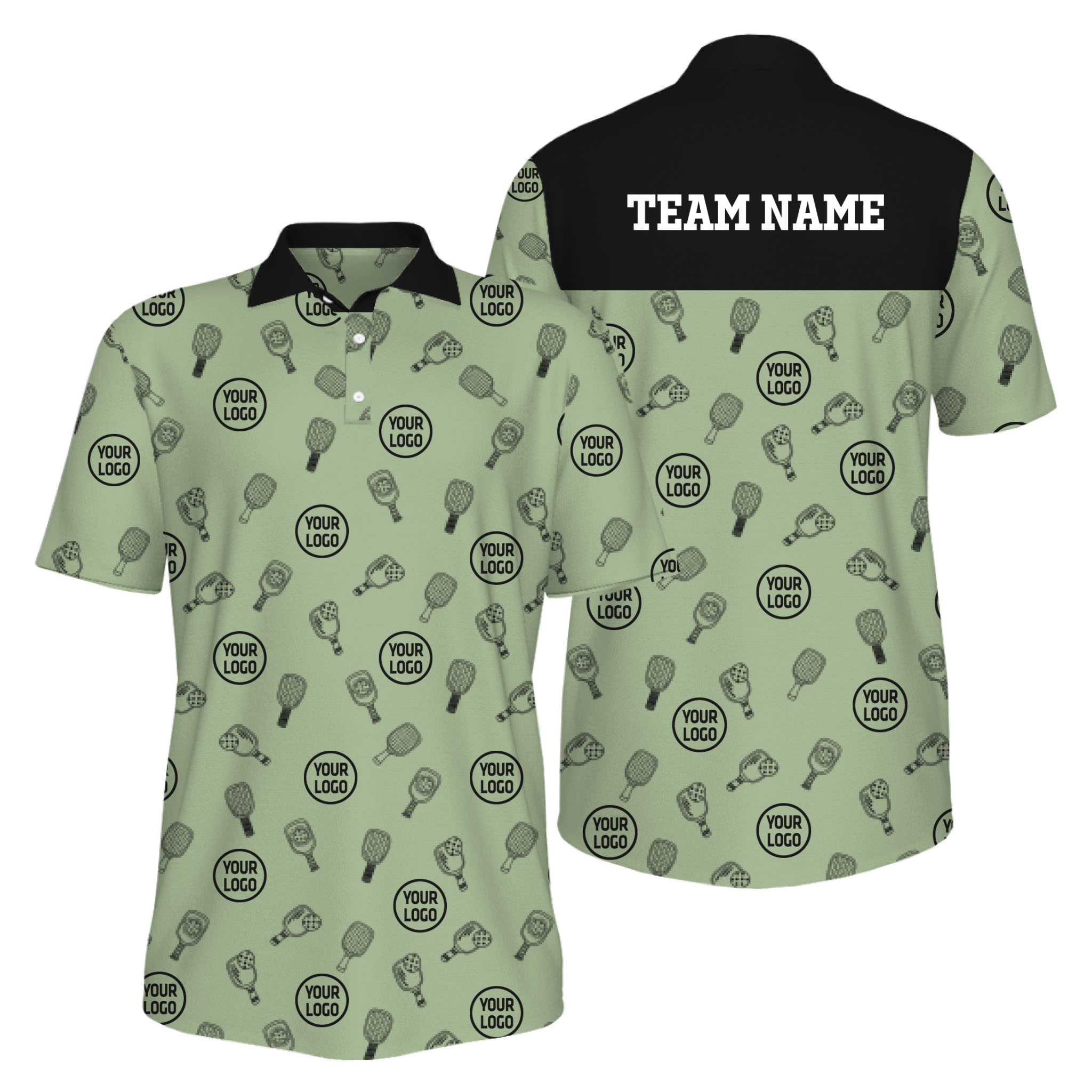 Picklewin Custom Pickleball Polo Shirt For Men With Logos And Preview