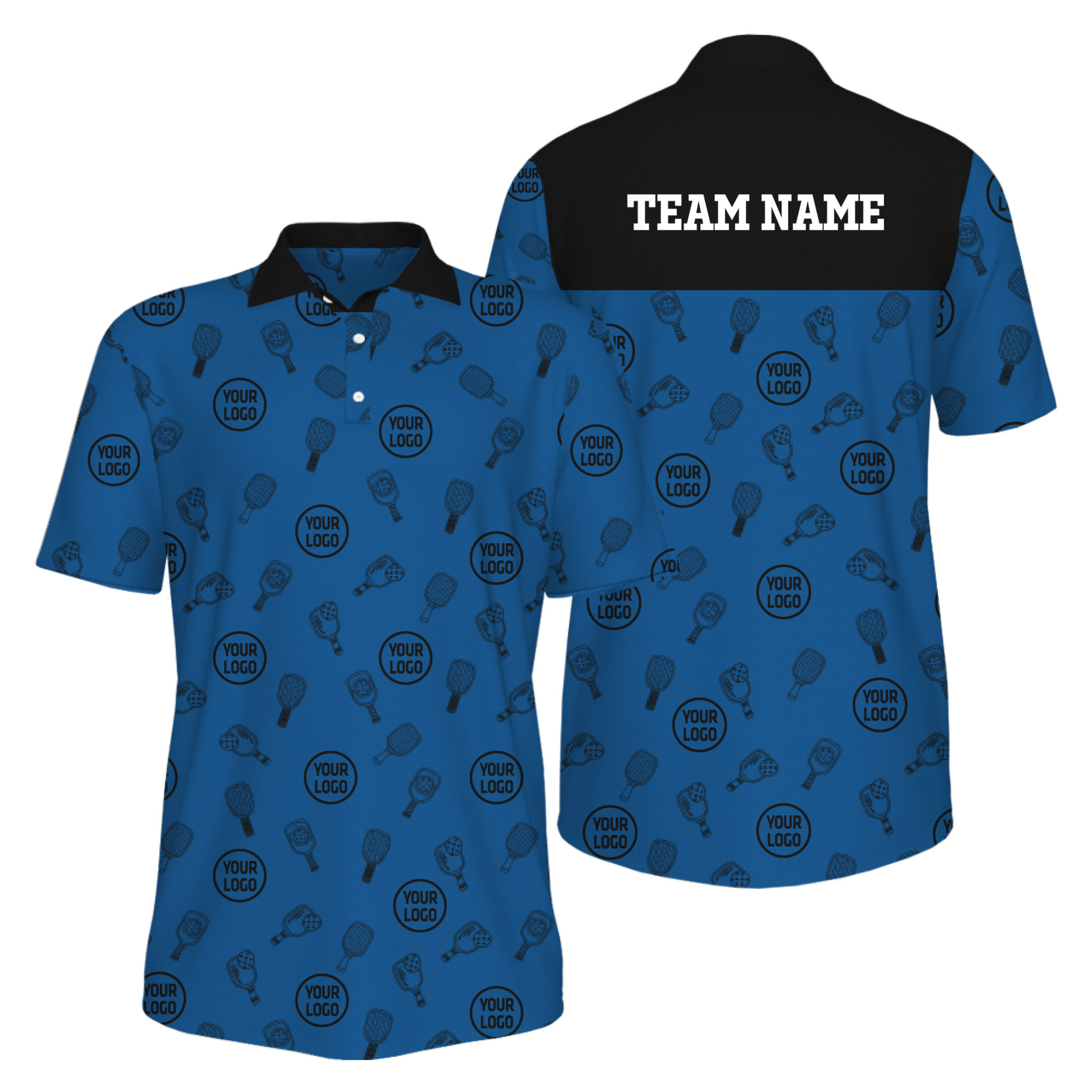 Picklewin Custom Pickleball Polo Shirt For Men With Logos And Preview