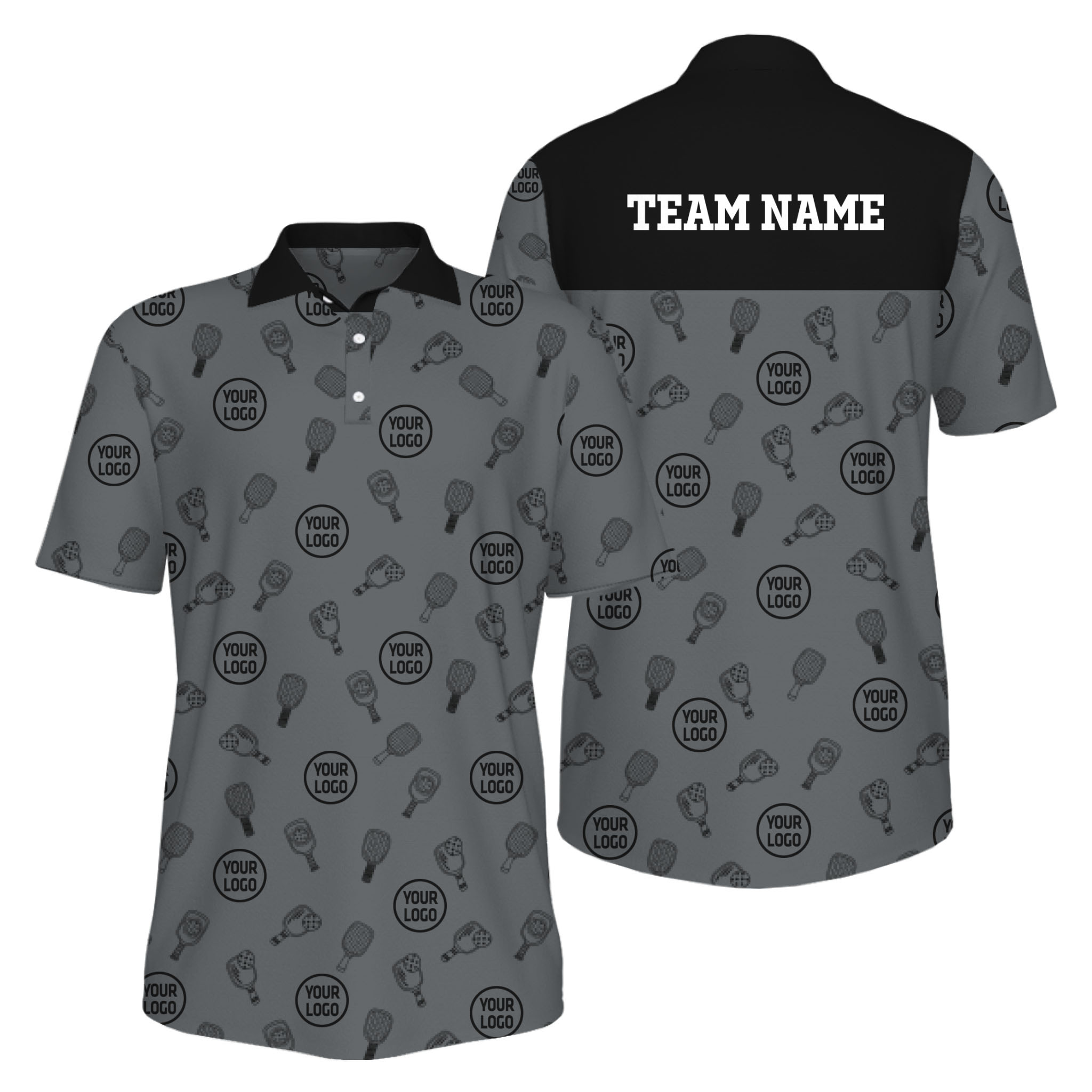 Picklewin Custom Pickleball Polo Shirt For Men With Logos And Preview