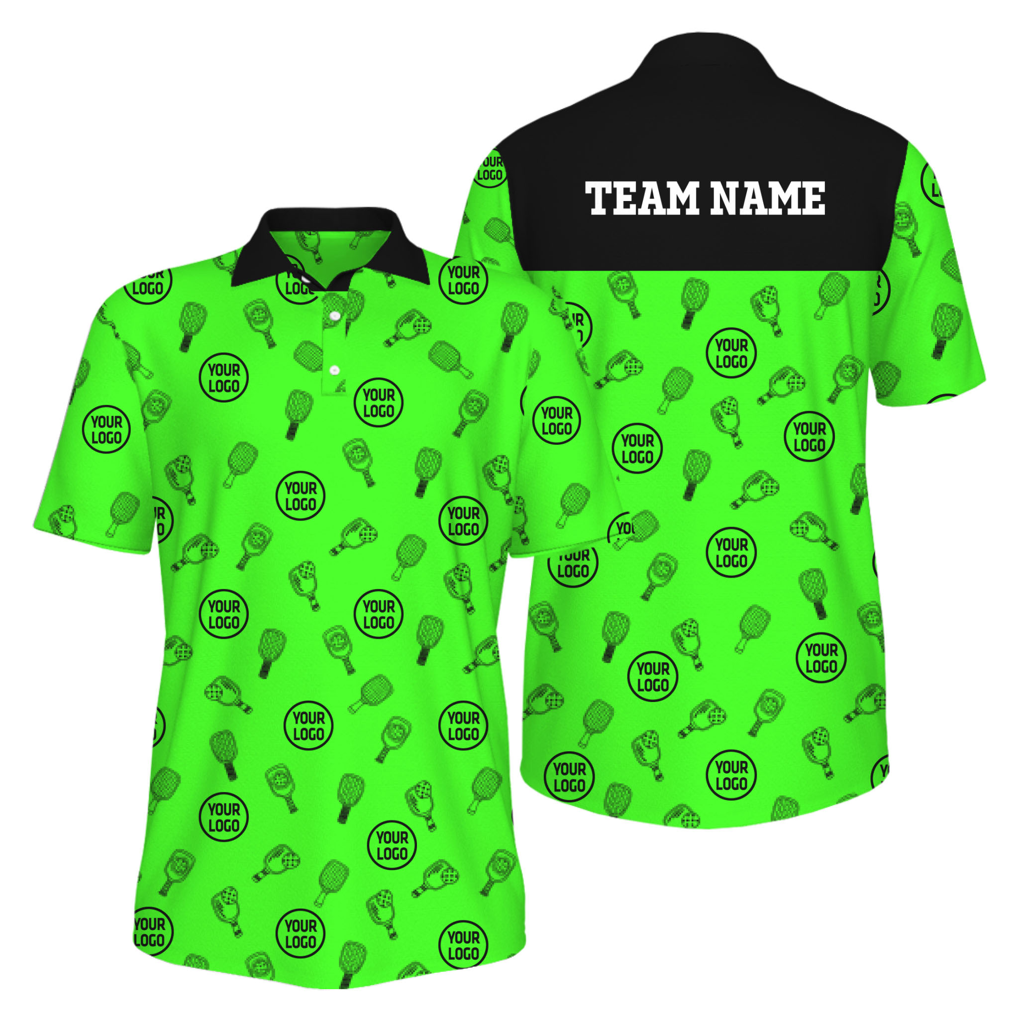 Picklewin Custom Pickleball Polo Shirt For Men With Logos And Preview