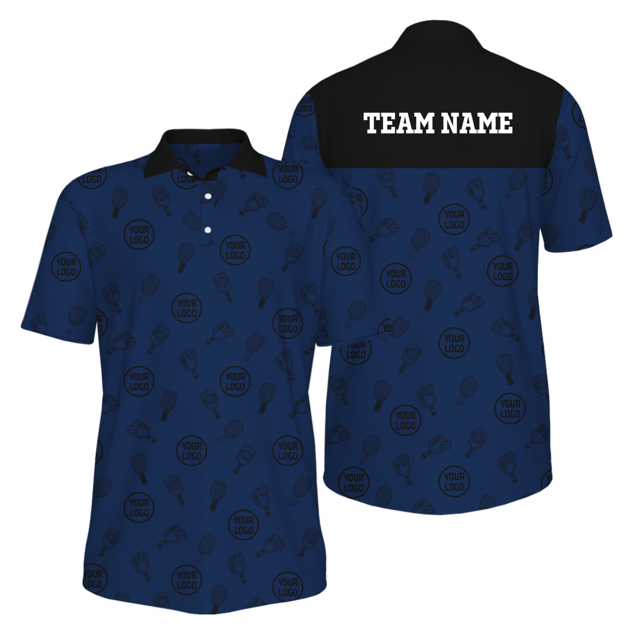 Picklewin Custom Pickleball Polo Shirt For Men With Logos And Preview