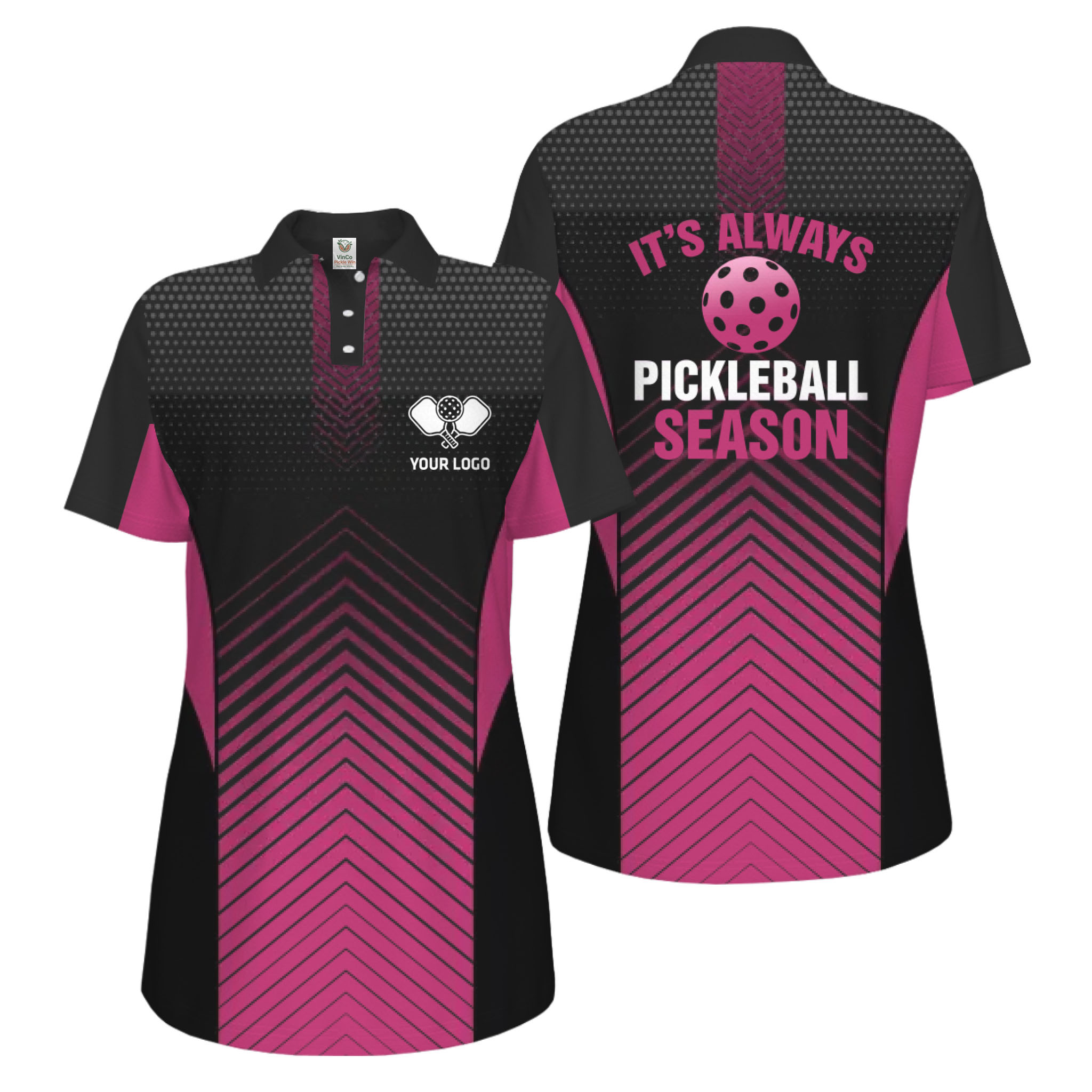 Picklewin Custom Pickleball Season Polo Shirt For Women Live Preview