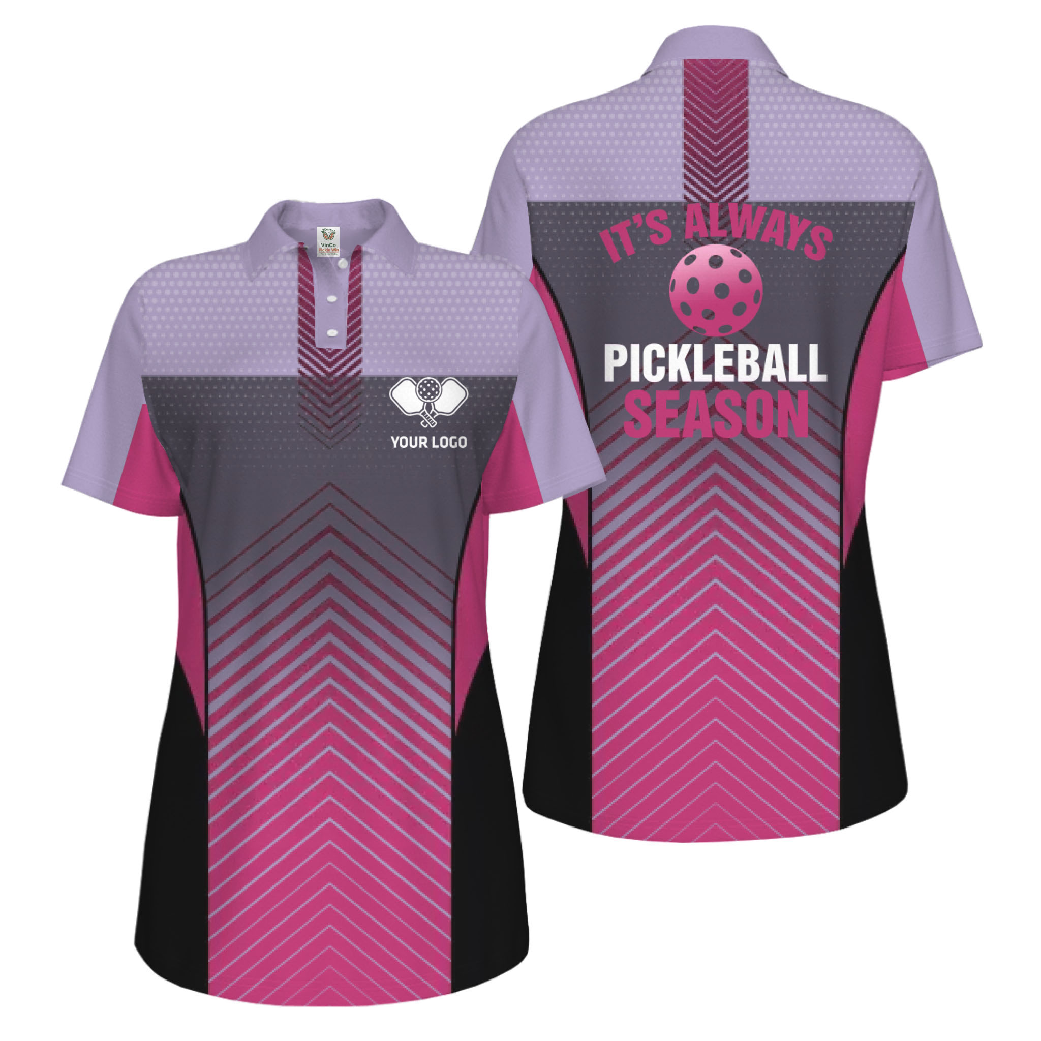 Picklewin Custom Pickleball Season Polo Shirt For Women Live Preview