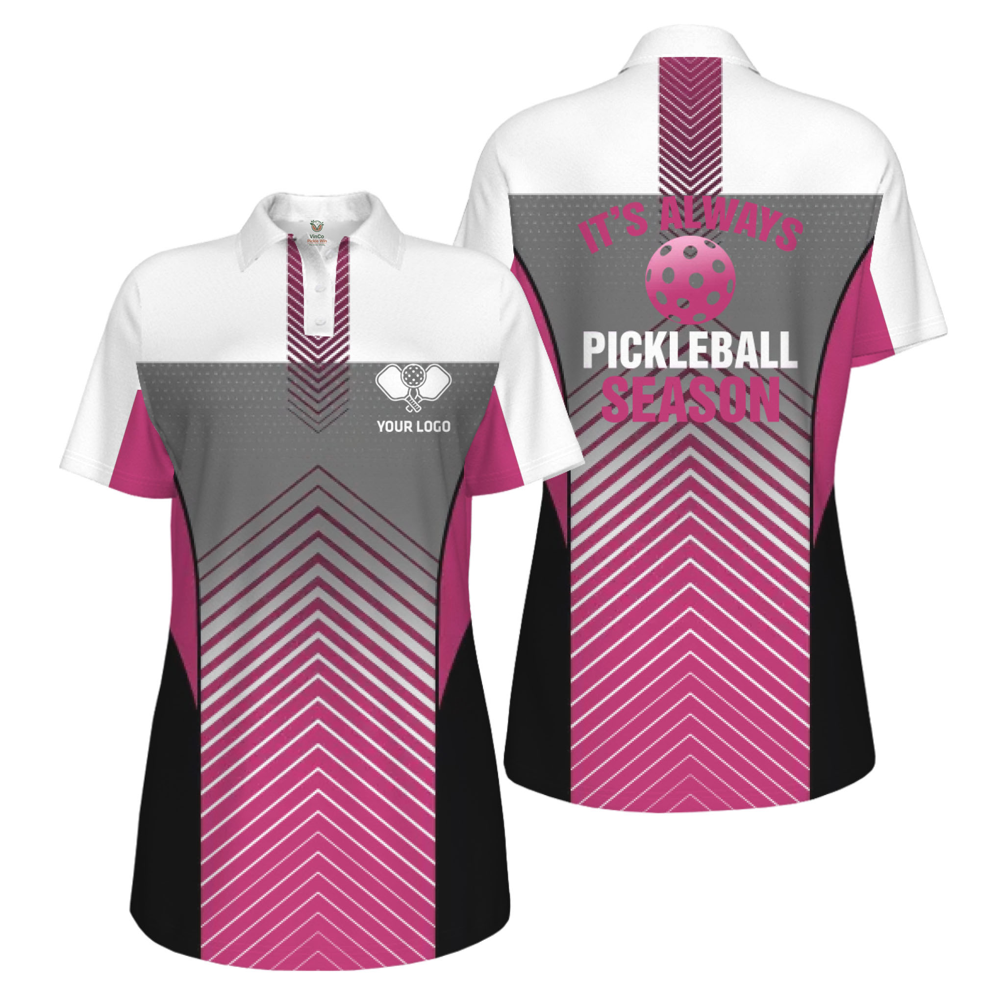 Picklewin Custom Pickleball Season Polo Shirt For Women Live Preview