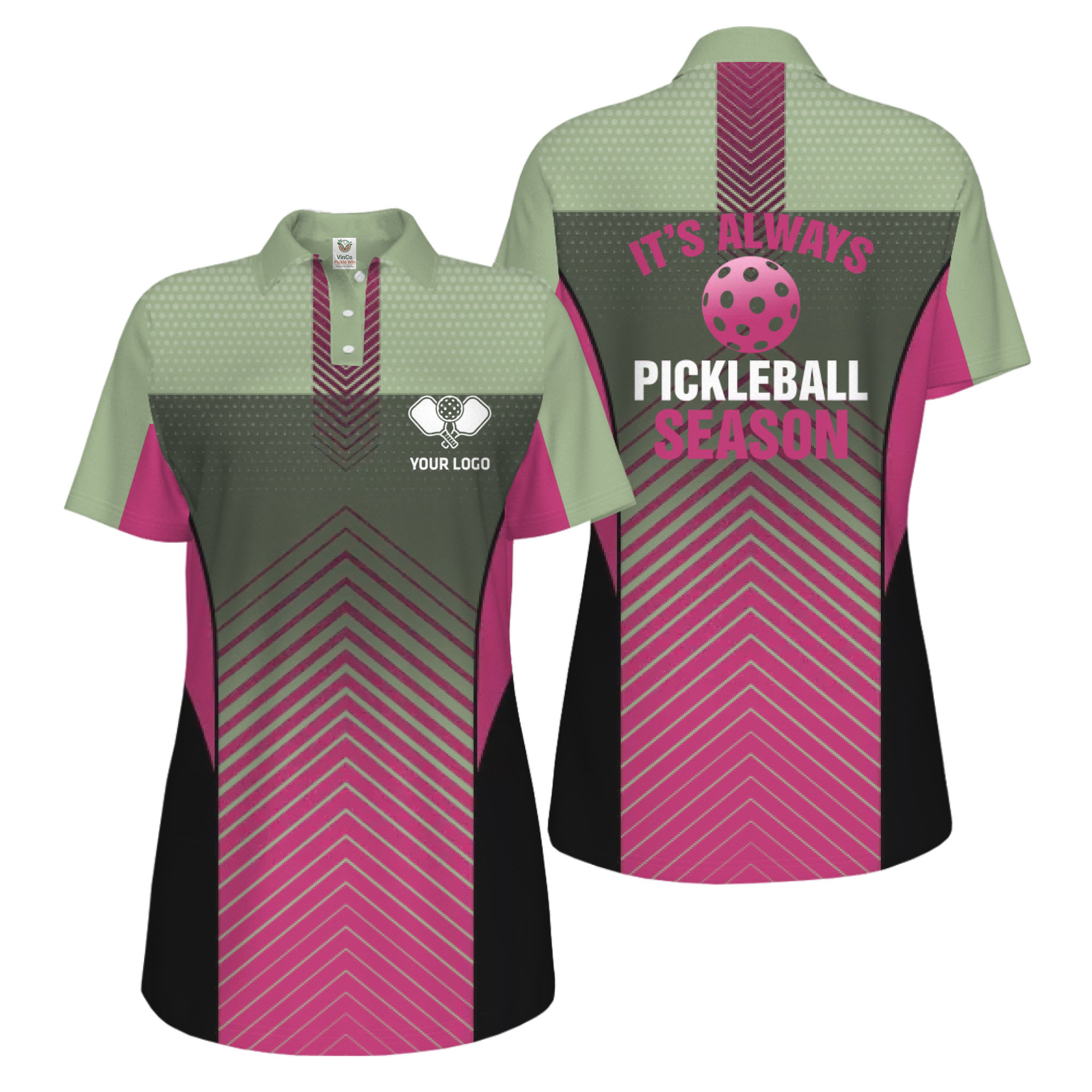 Picklewin Custom Pickleball Season Polo Shirt For Women Live Preview