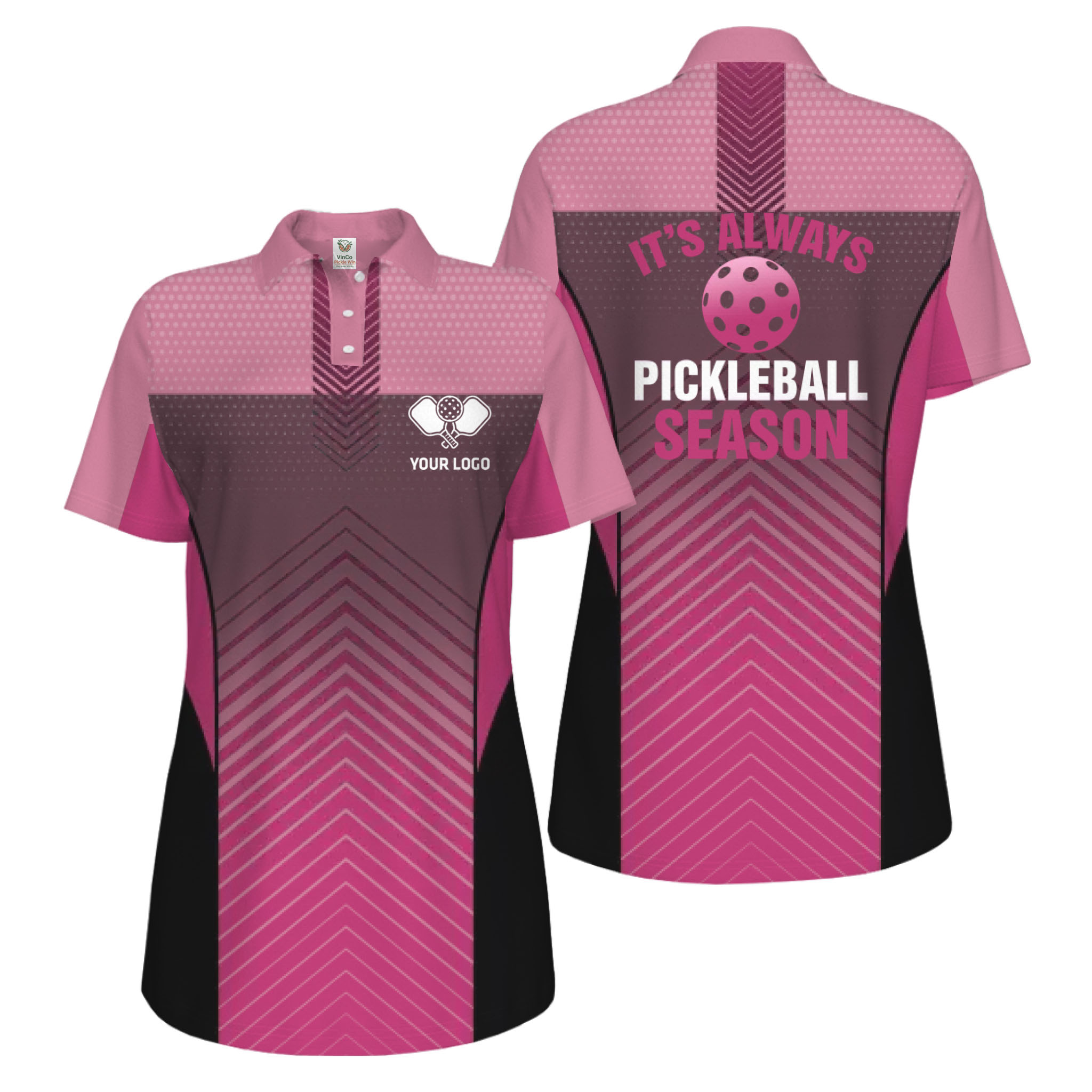 Picklewin Custom Pickleball Season Polo Shirt For Women Live Preview