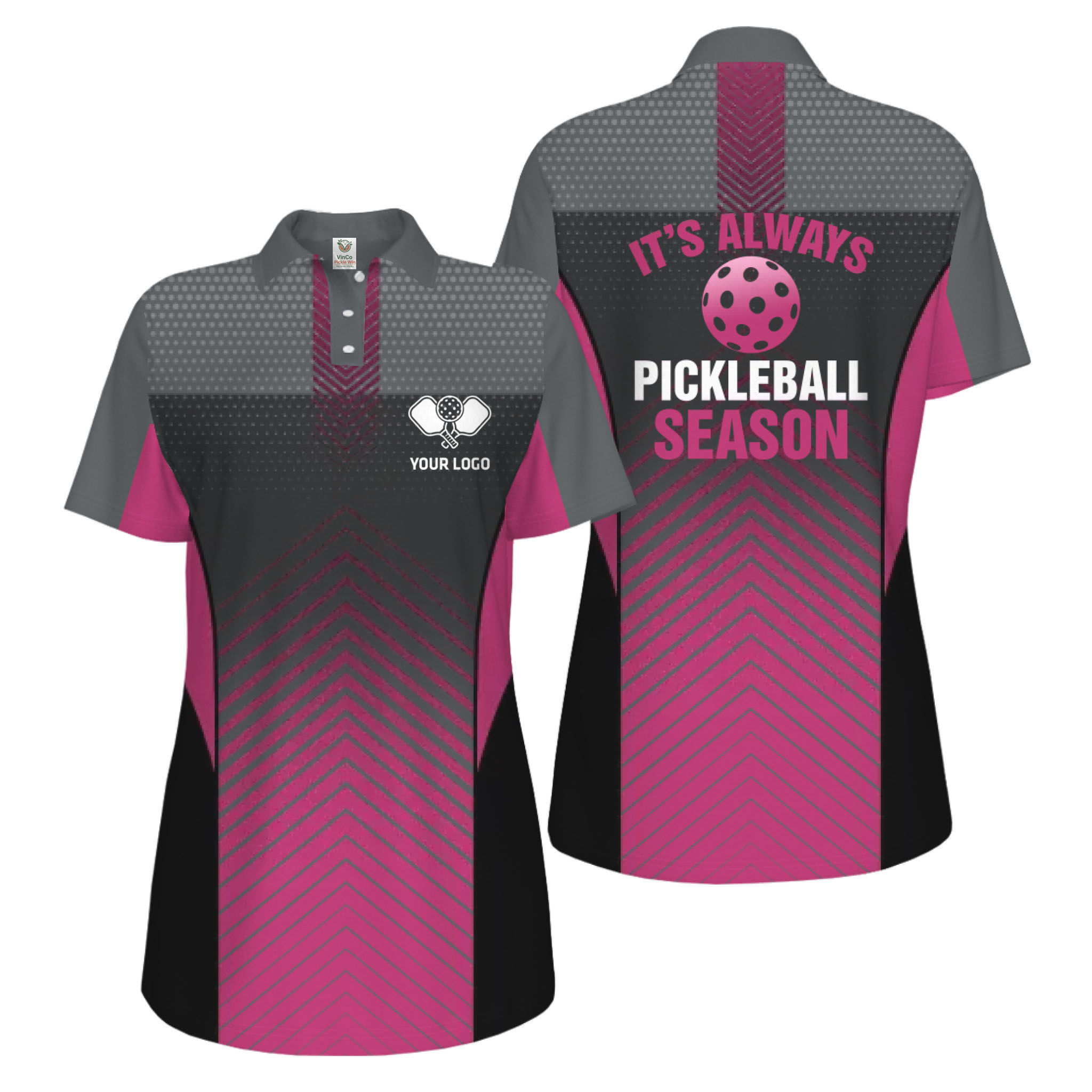 Picklewin Custom Pickleball Season Polo Shirt For Women Live Preview
