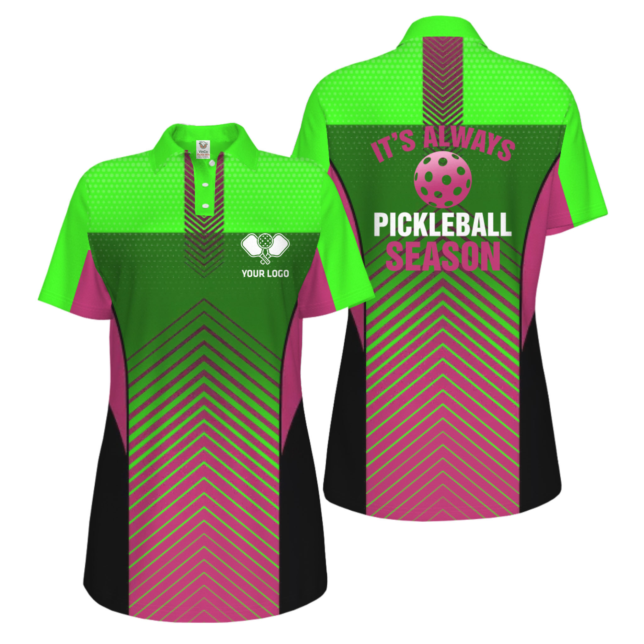 Picklewin Custom Pickleball Season Polo Shirt For Women Live Preview