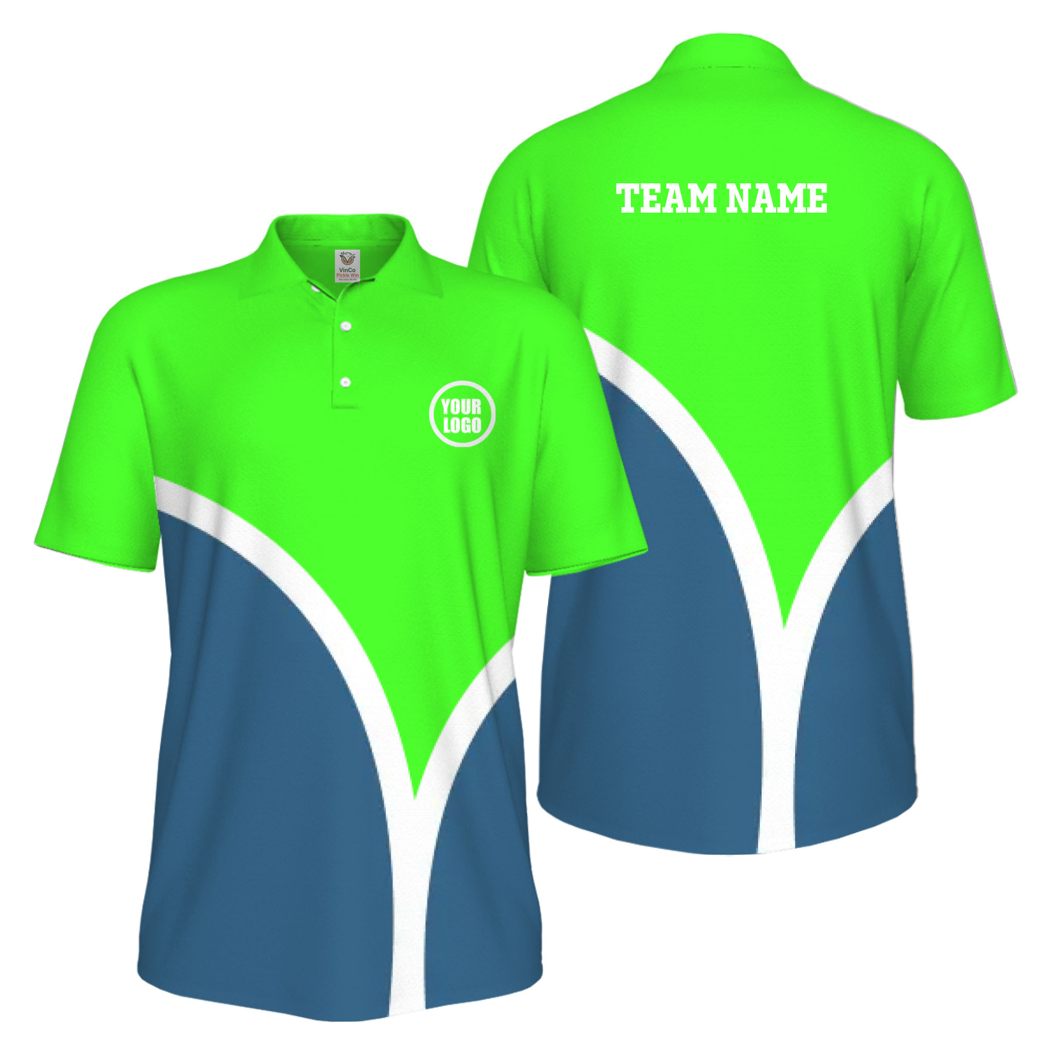 Picklewin Custom Pickleball Smash Shot UV Protection Polo Shirt For Men 
