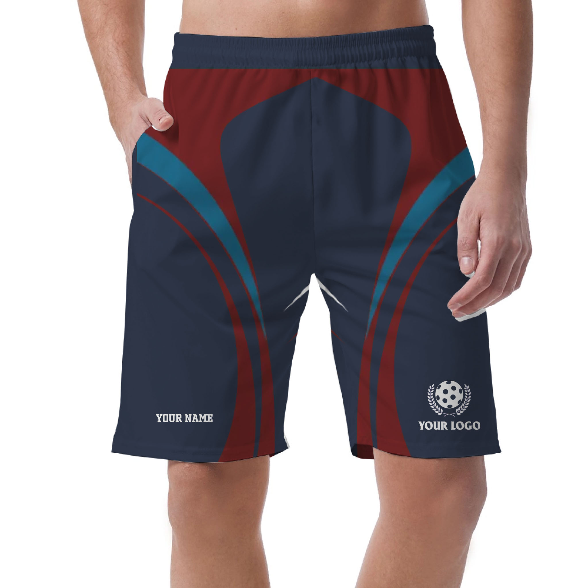 Picklewin Custom Pickleball Team Logo And Name Mens Short Pants 