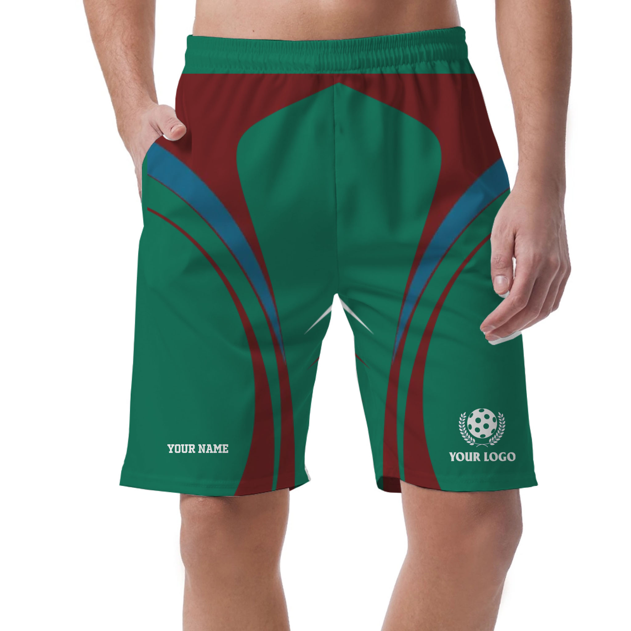 Picklewin Custom Pickleball Team Logo And Name Mens Short Pants 