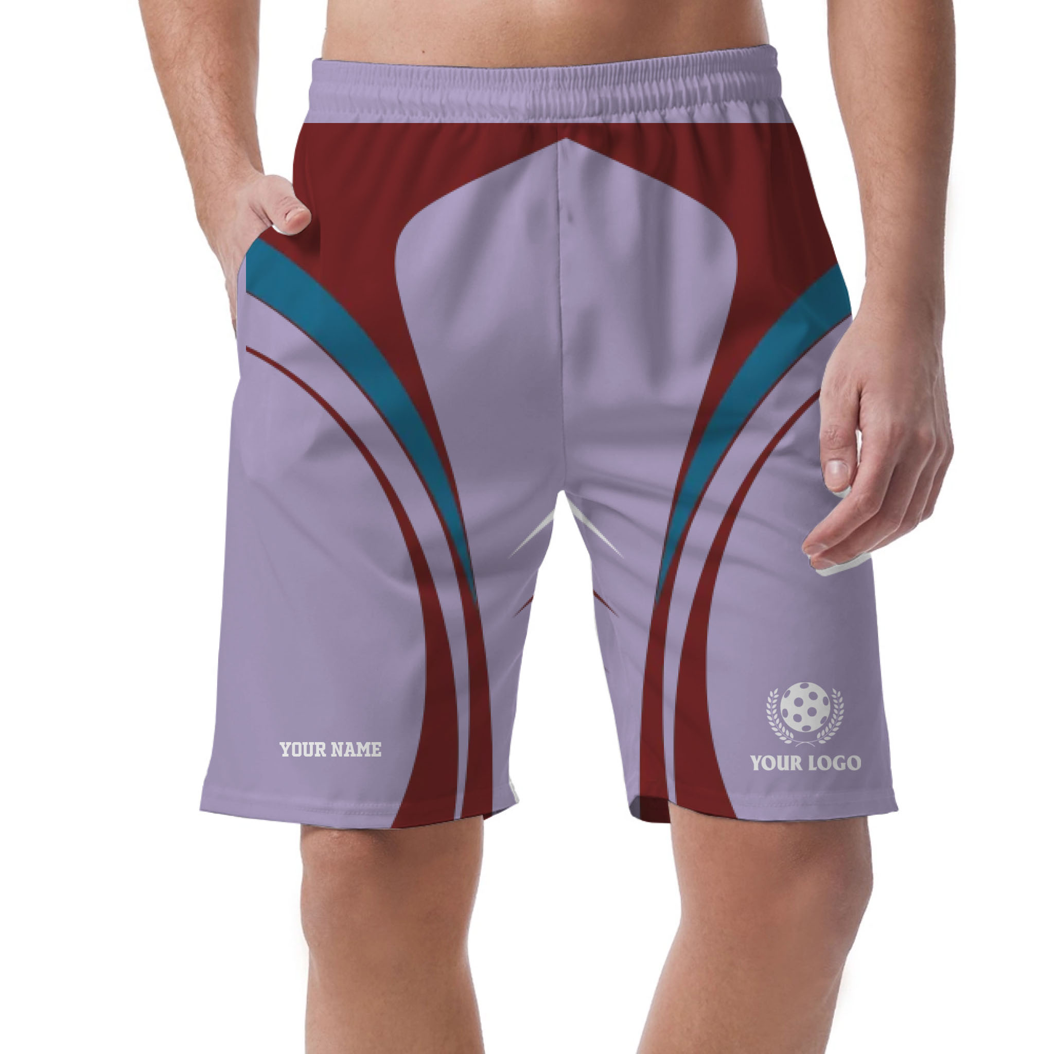 Picklewin Custom Pickleball Team Logo And Name Mens Short Pants 