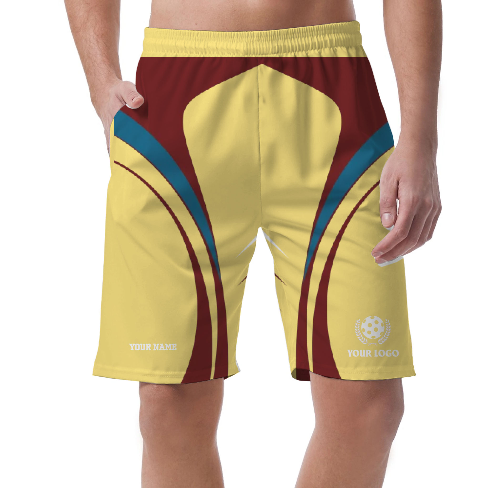 Picklewin Custom Pickleball Team Logo And Name Mens Short Pants 