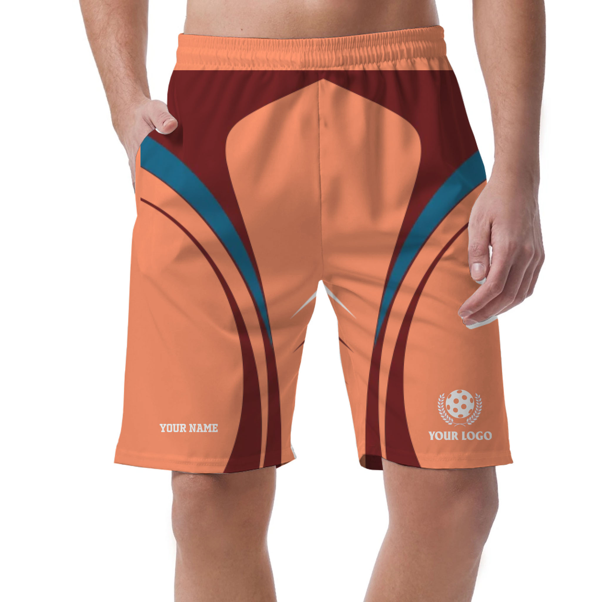 Picklewin Custom Pickleball Team Logo And Name Mens Short Pants 
