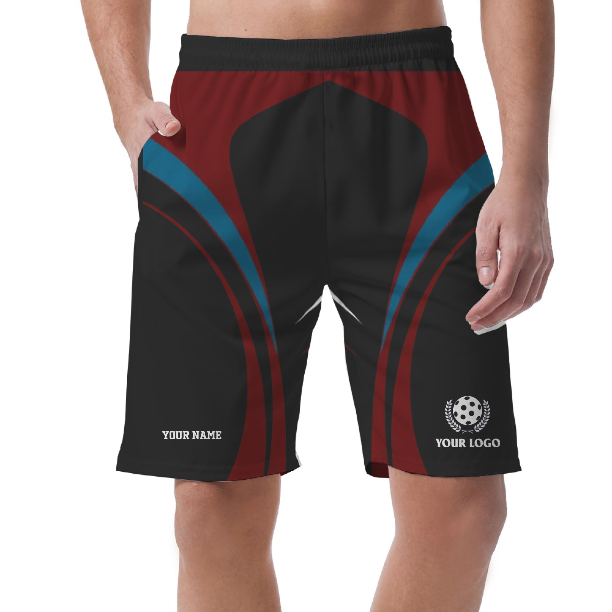 Picklewin Custom Pickleball Team Logo And Name Mens Short Pants 