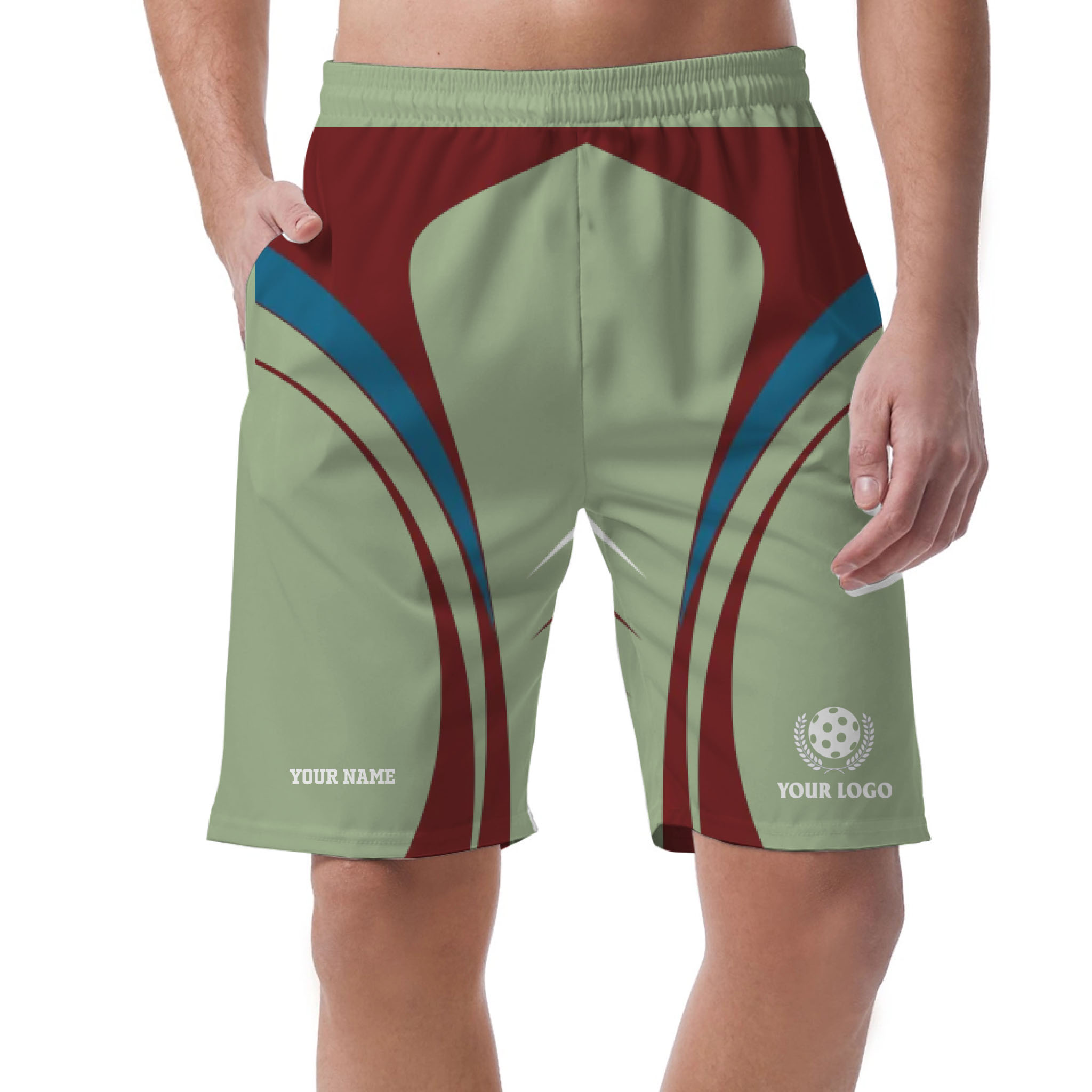 Picklewin Custom Pickleball Team Logo And Name Mens Short Pants 