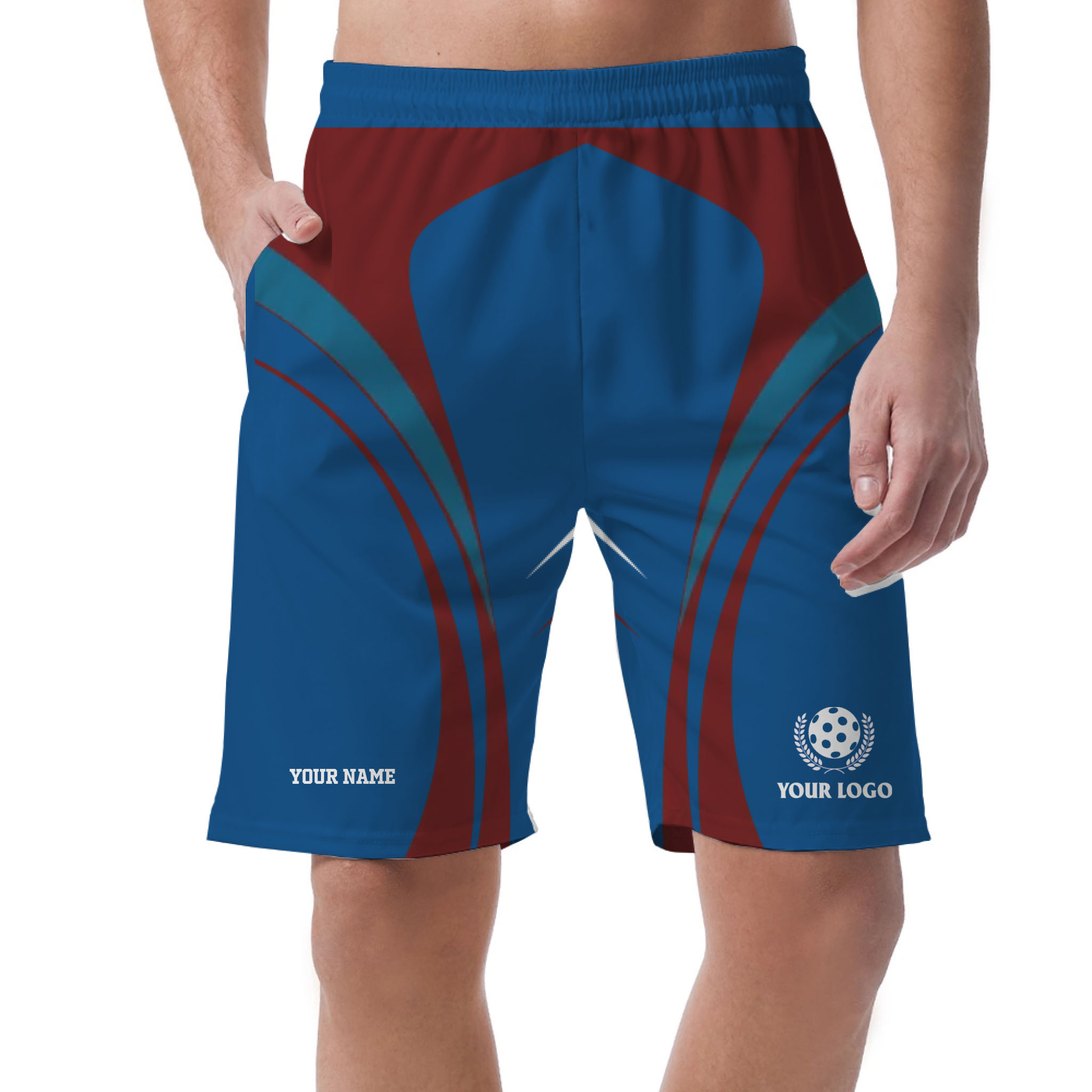 Picklewin Custom Pickleball Team Logo And Name Mens Short Pants 