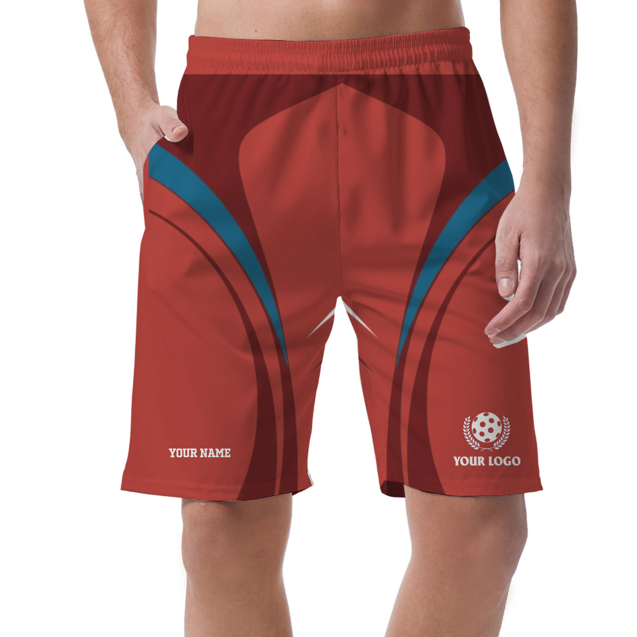 Picklewin Custom Pickleball Team Logo And Name Mens Short Pants 