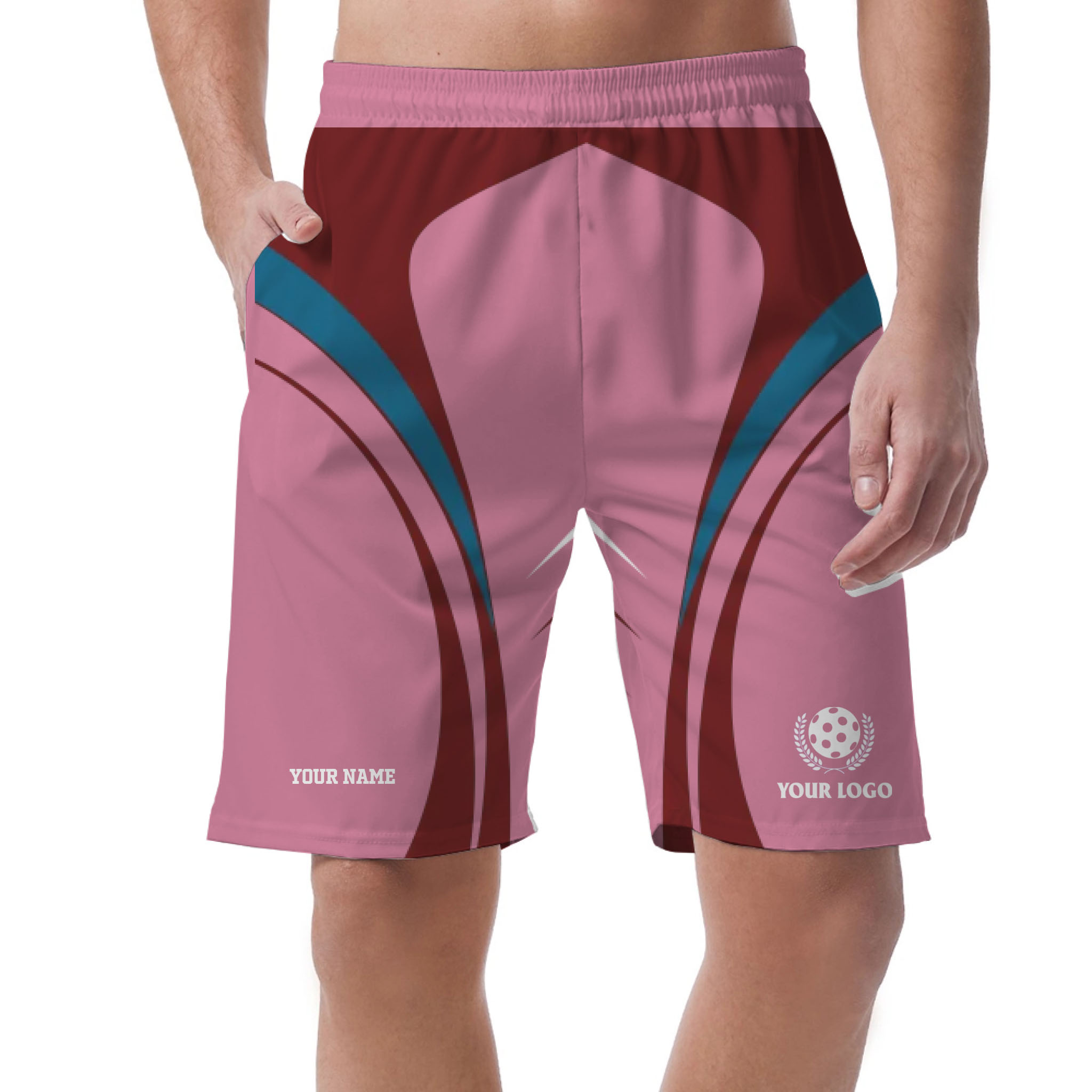 Picklewin Custom Pickleball Team Logo And Name Mens Short Pants 