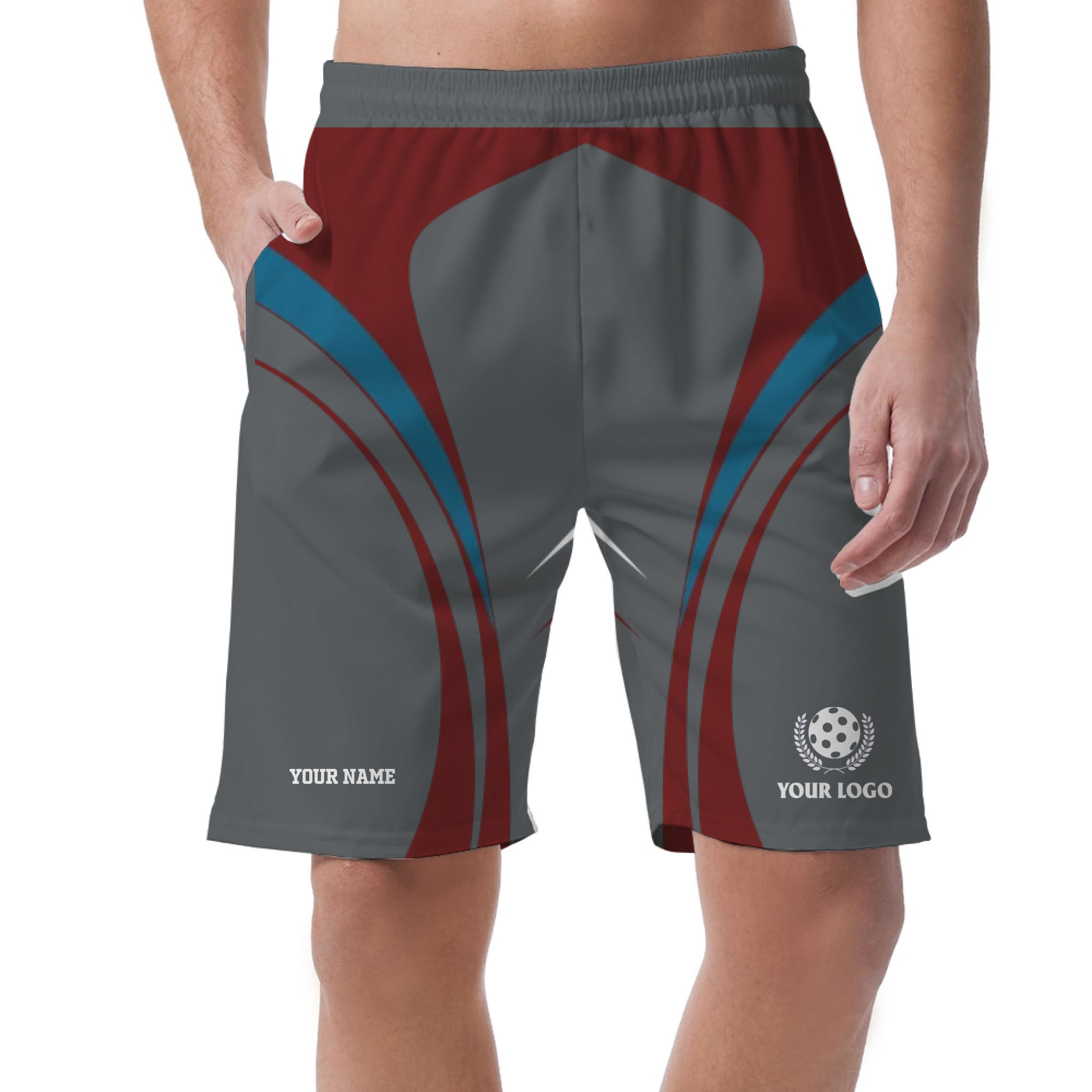 Picklewin Custom Pickleball Team Logo And Name Mens Short Pants 