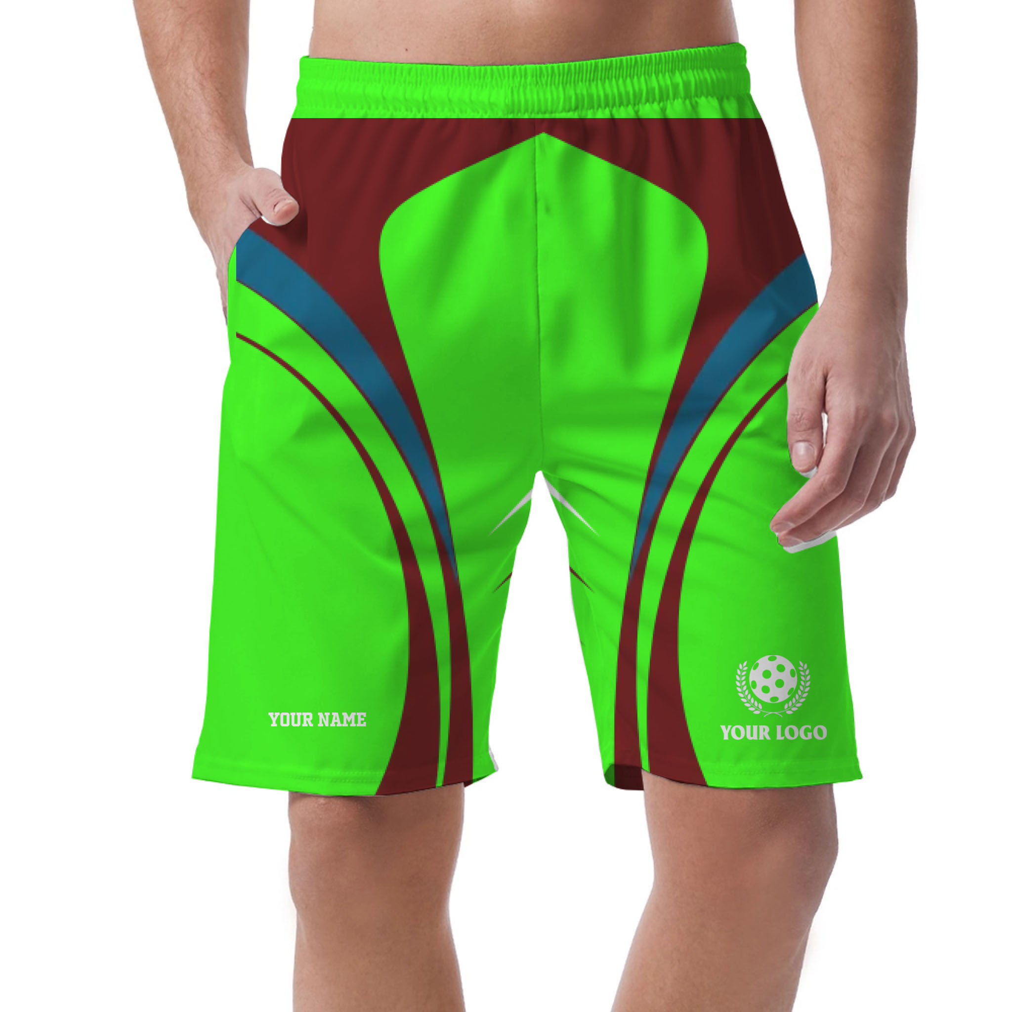 Picklewin Custom Pickleball Team Logo And Name Mens Short Pants 