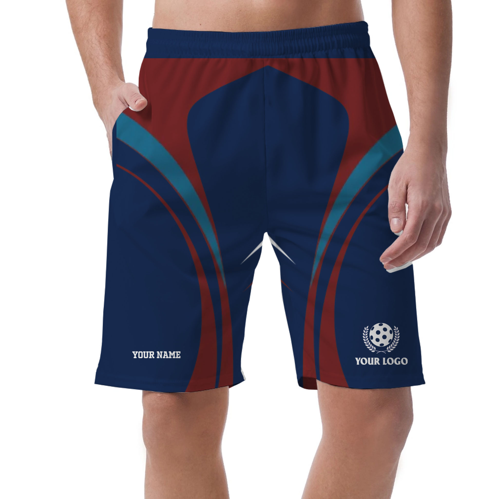 Picklewin Custom Pickleball Team Logo And Name Mens Short Pants 