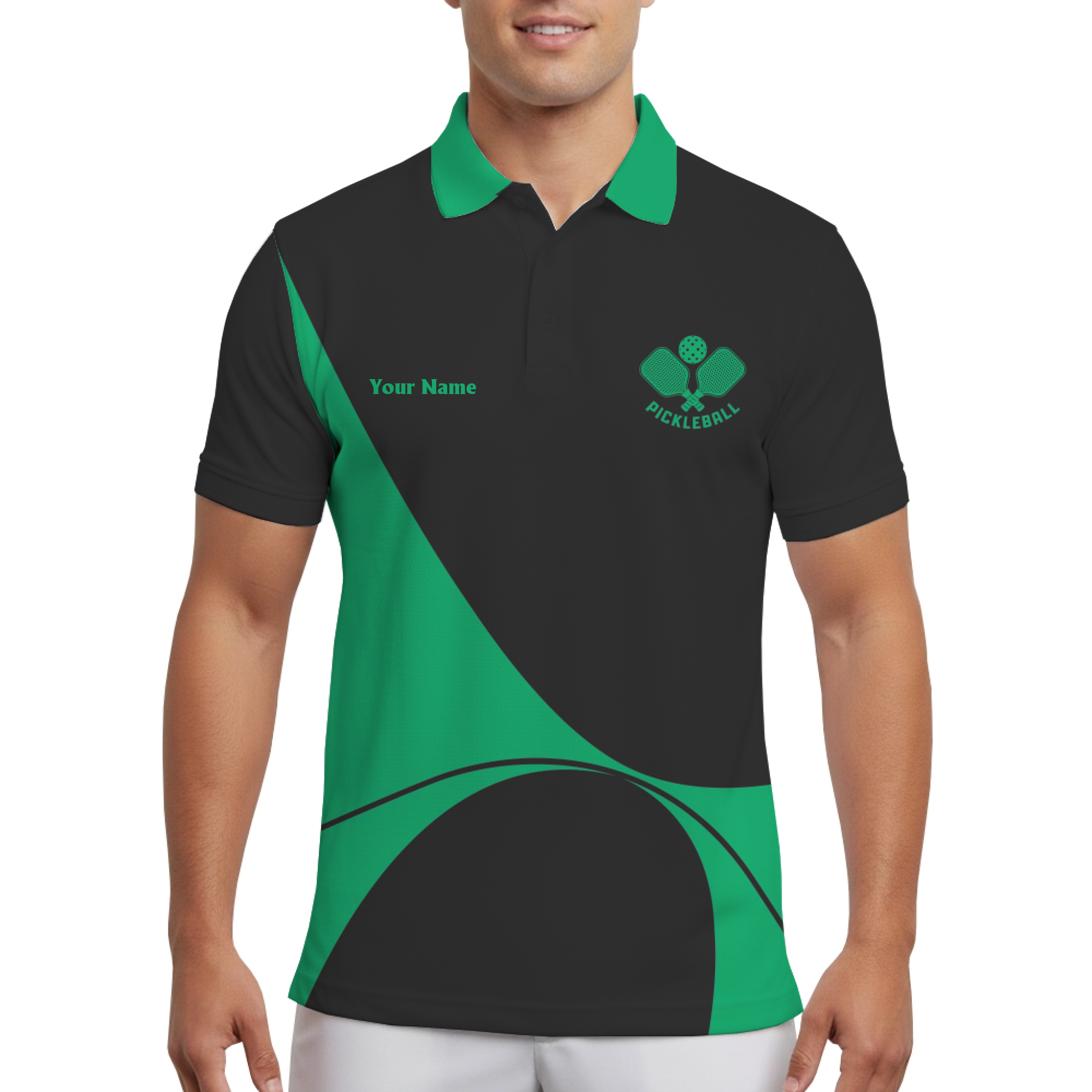 Picklewin Custom Pickleball Team Name  UV Men's Polo Shirt