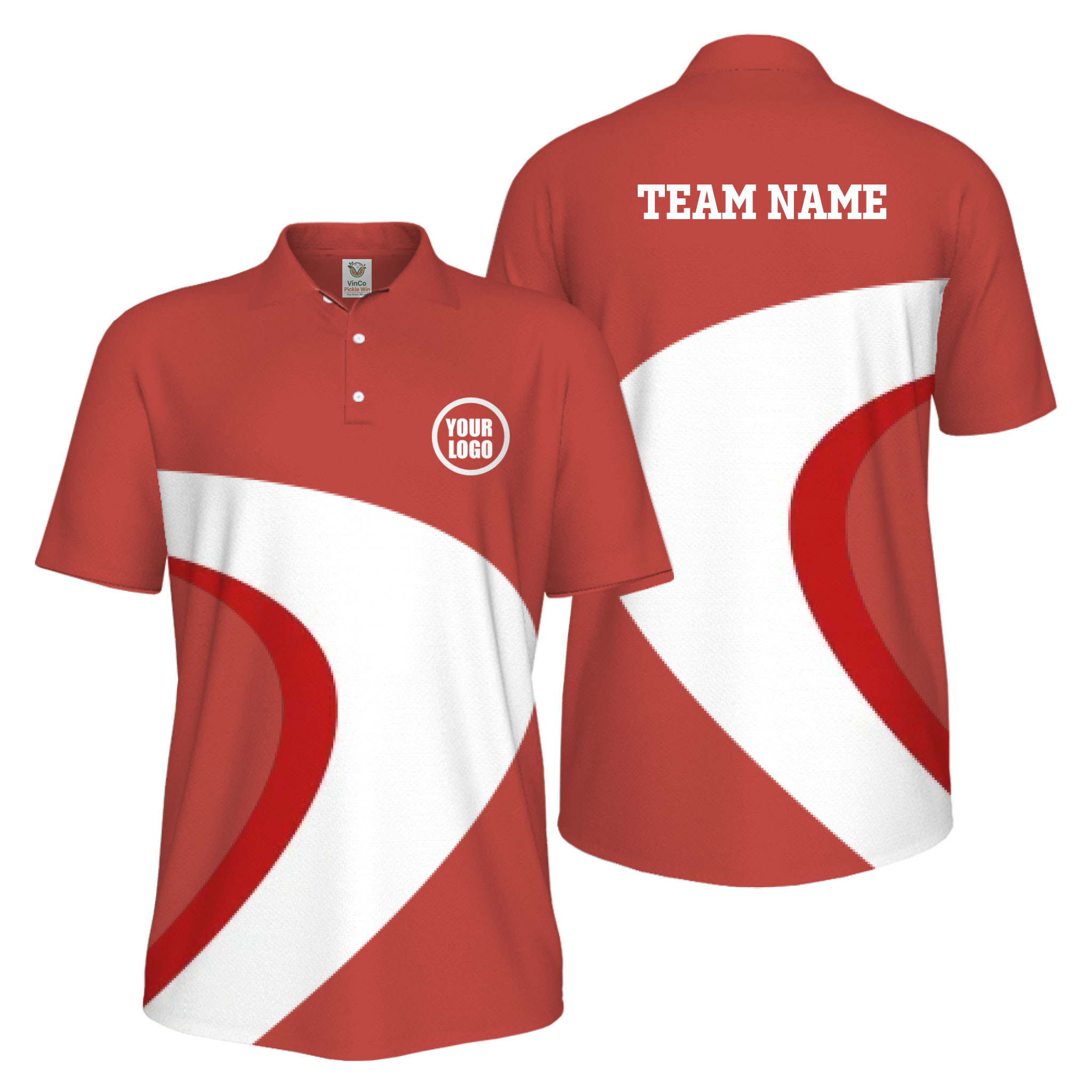 Picklewin Custom Pickleball Team UV Protection Mens Polo Shirt
