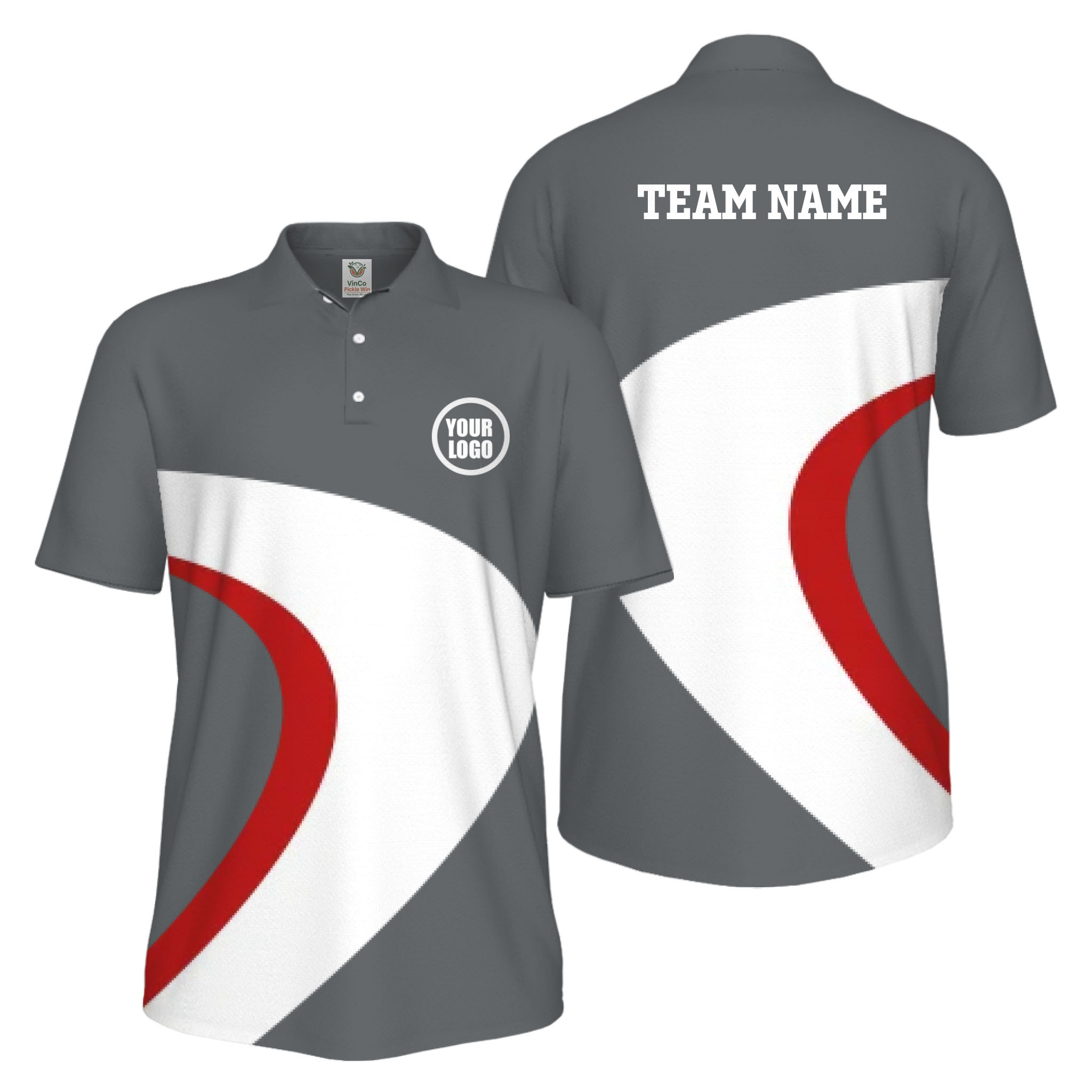 Picklewin Custom Pickleball Team UV Protection Mens Polo Shirt